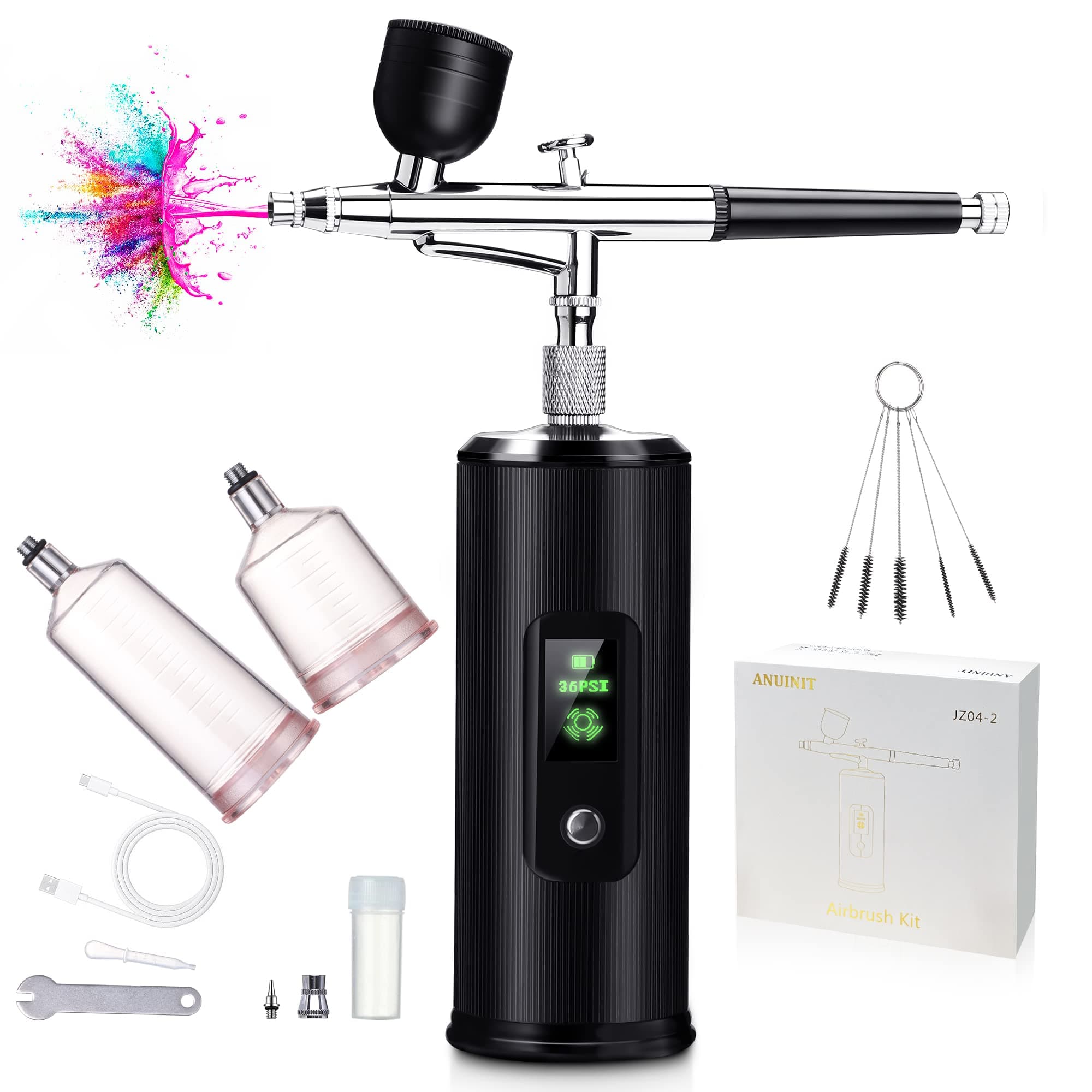 ANUINIT Airbrush Kit Black