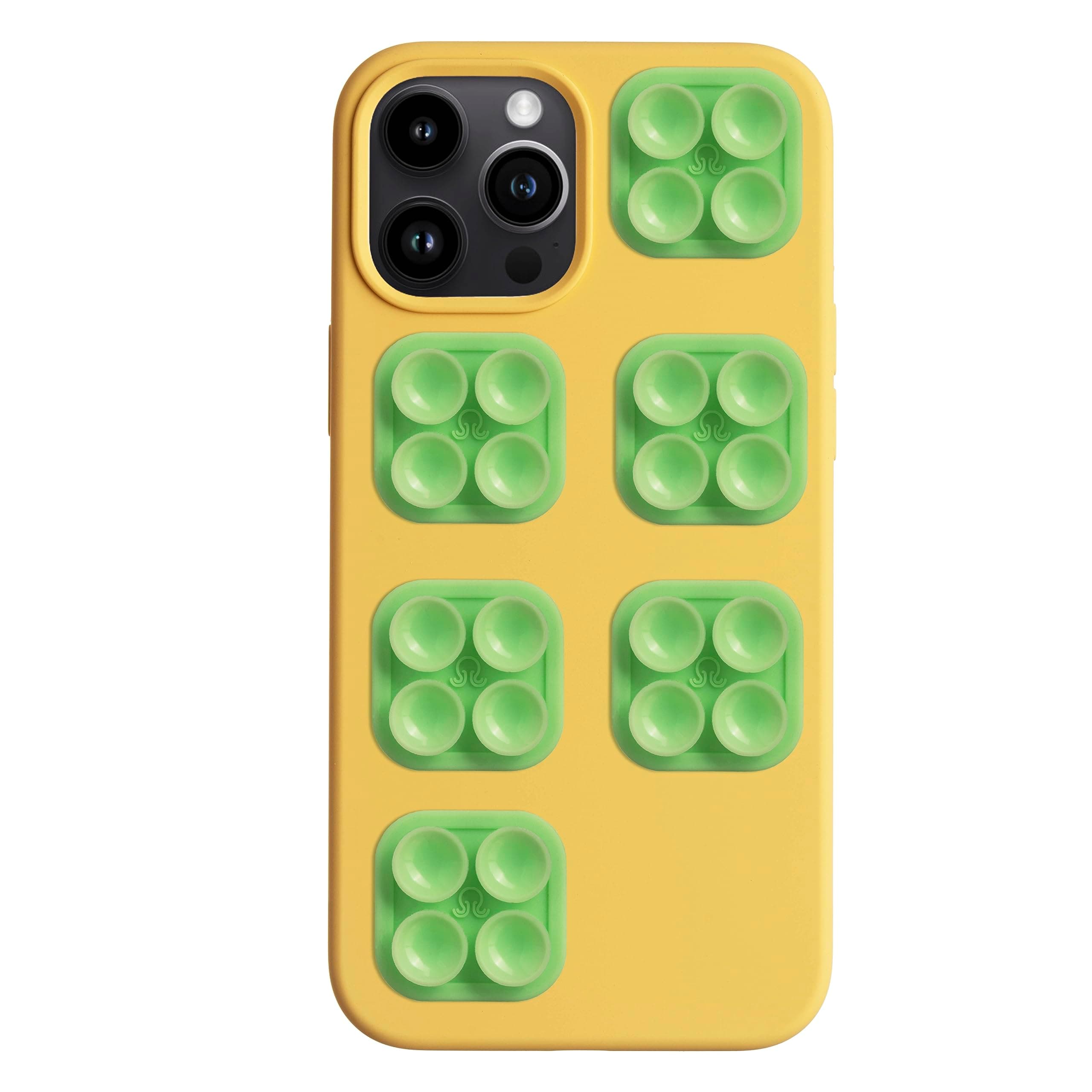 || OCTOBUDDY Mini || Silicone Suction Phone Case Adhesive Mount || Compatible with iPhone and Android, Anti-Slip Hands-Free Mobile Accessory Holder for Selfies and Videos (Mini - Green Ash) (6 Pack)