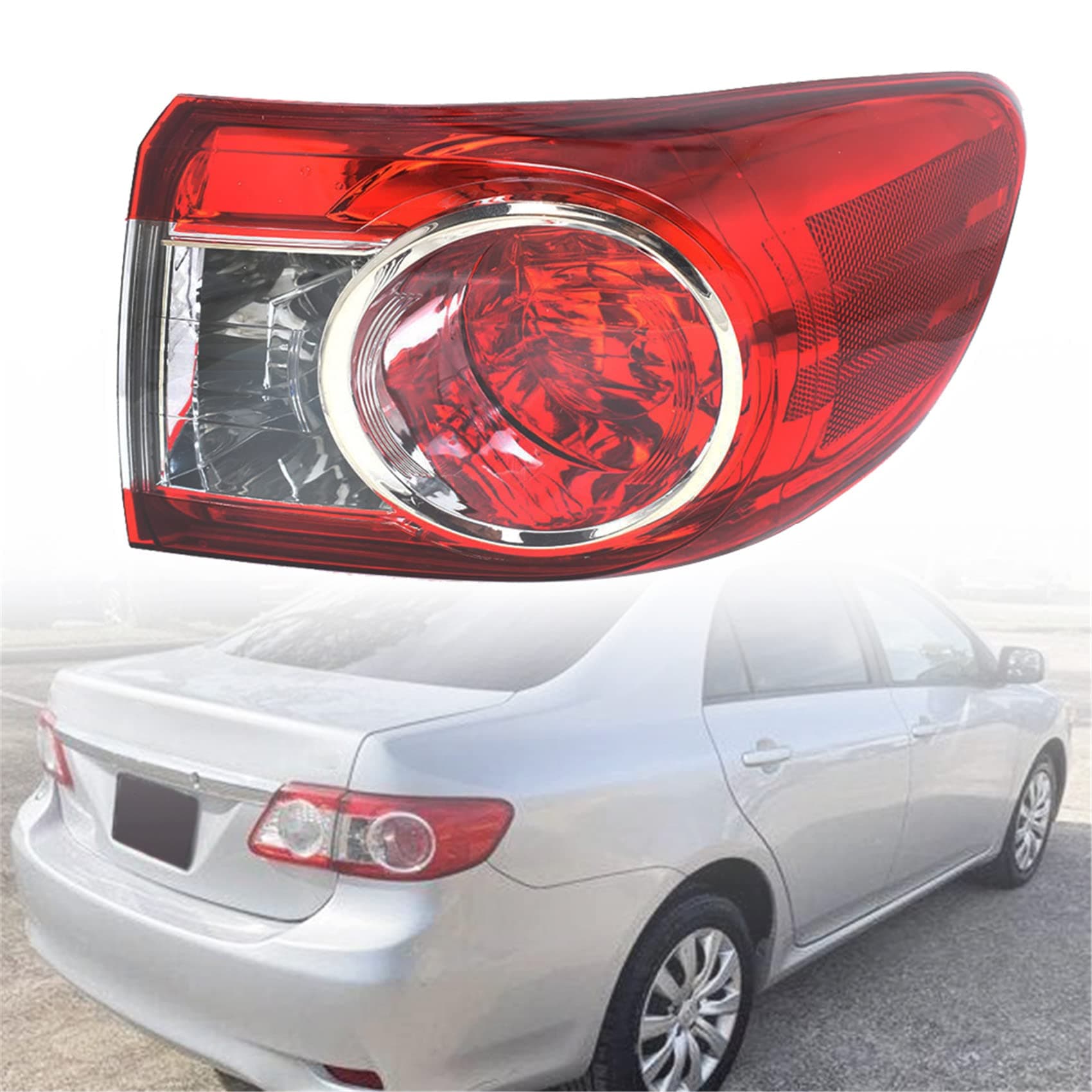 labwork Passenger Side Tail Light Replacement for Toyota Corolla 2011 2012 2013 Outer Right Side Tail Lamp 8155002580 TO2805111
