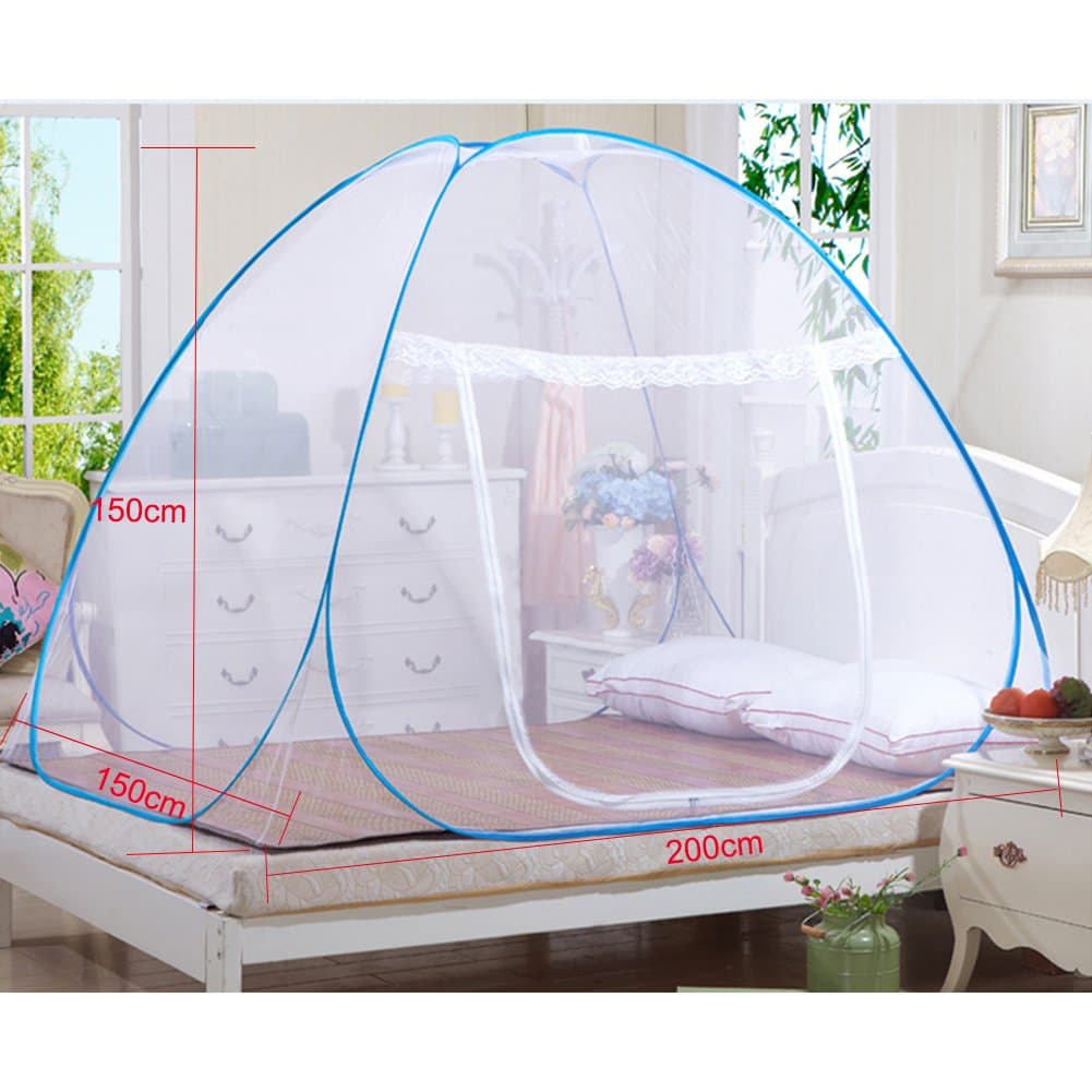 MYMM Mosquito Net Bed Canopy, Premium Bug Screen Repellant, Rectangular Screen Netting Curtain, Insect Protection Repellent, Repels Insects Carrying Malaria & Diseases (Queen Size)