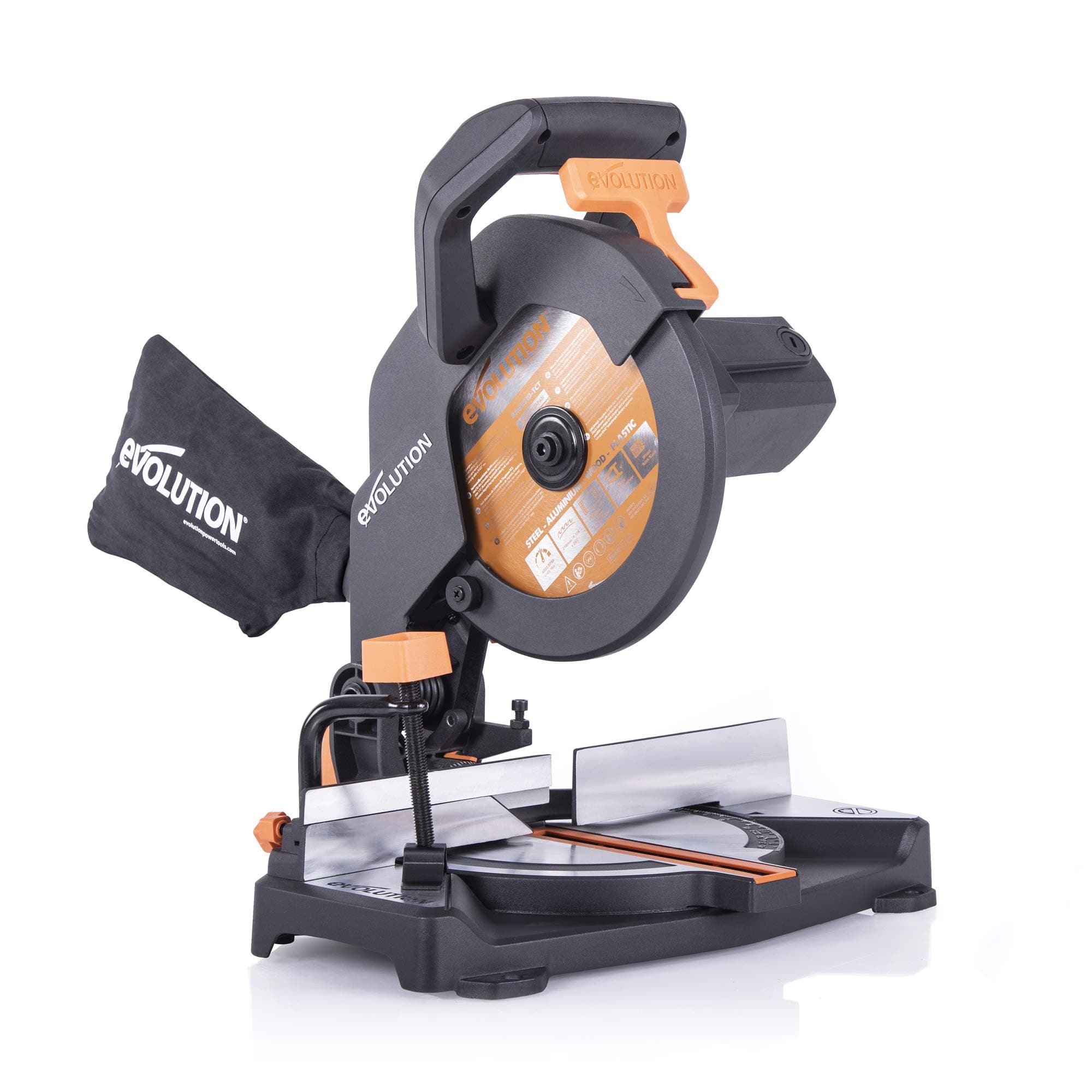 R210CMS Compound Miter Saw Multi-Material Cutting TCT Blade Included Cuts Wood Metal Plastic & More, 45° - 45° Degree Miter & 45˚ Degree Bevel Angles, 1200W, 210mm