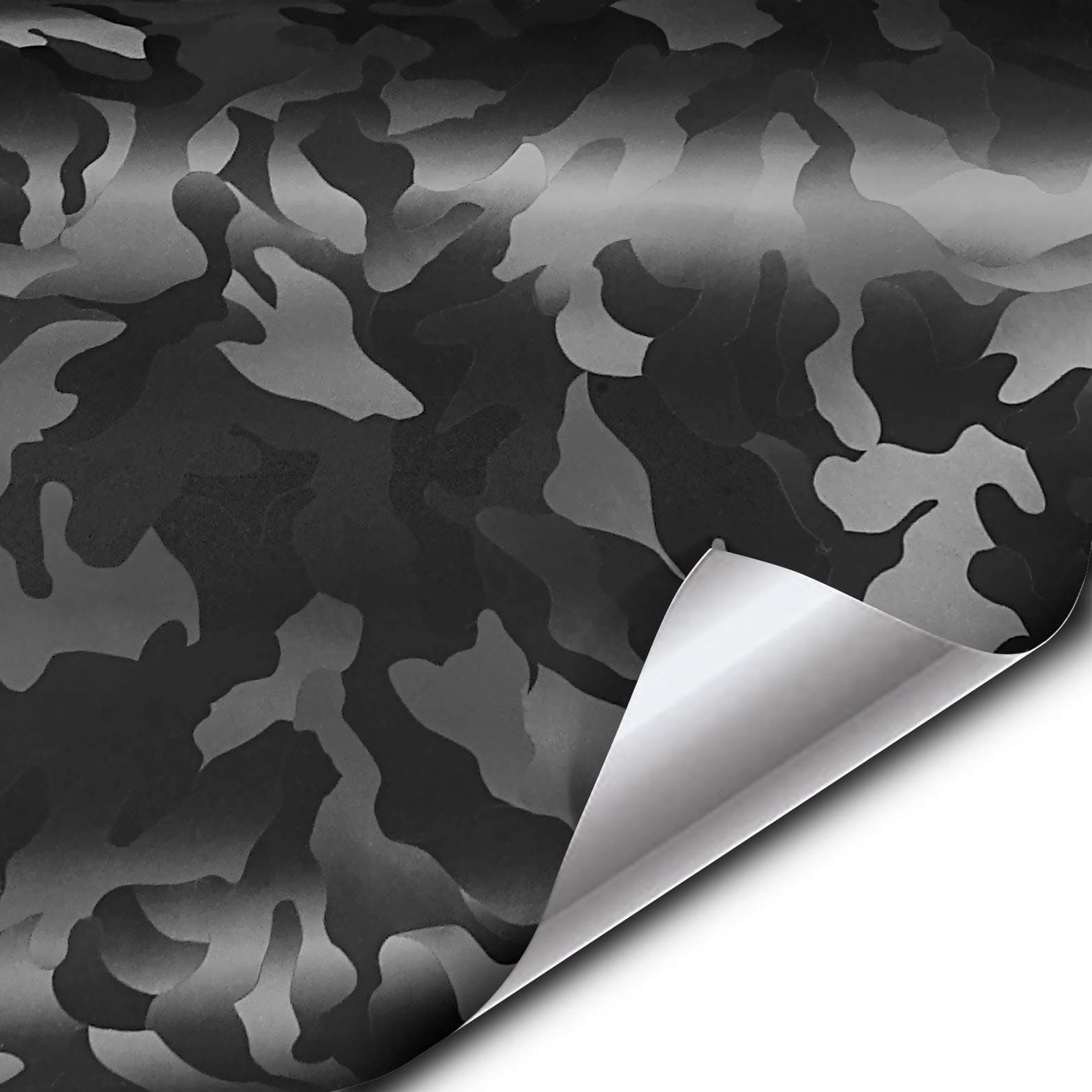 VViViD+ Stealth Medium Pattern Camouflage Vinyl Wrap Roll (1.5ft x 5ft, Black)