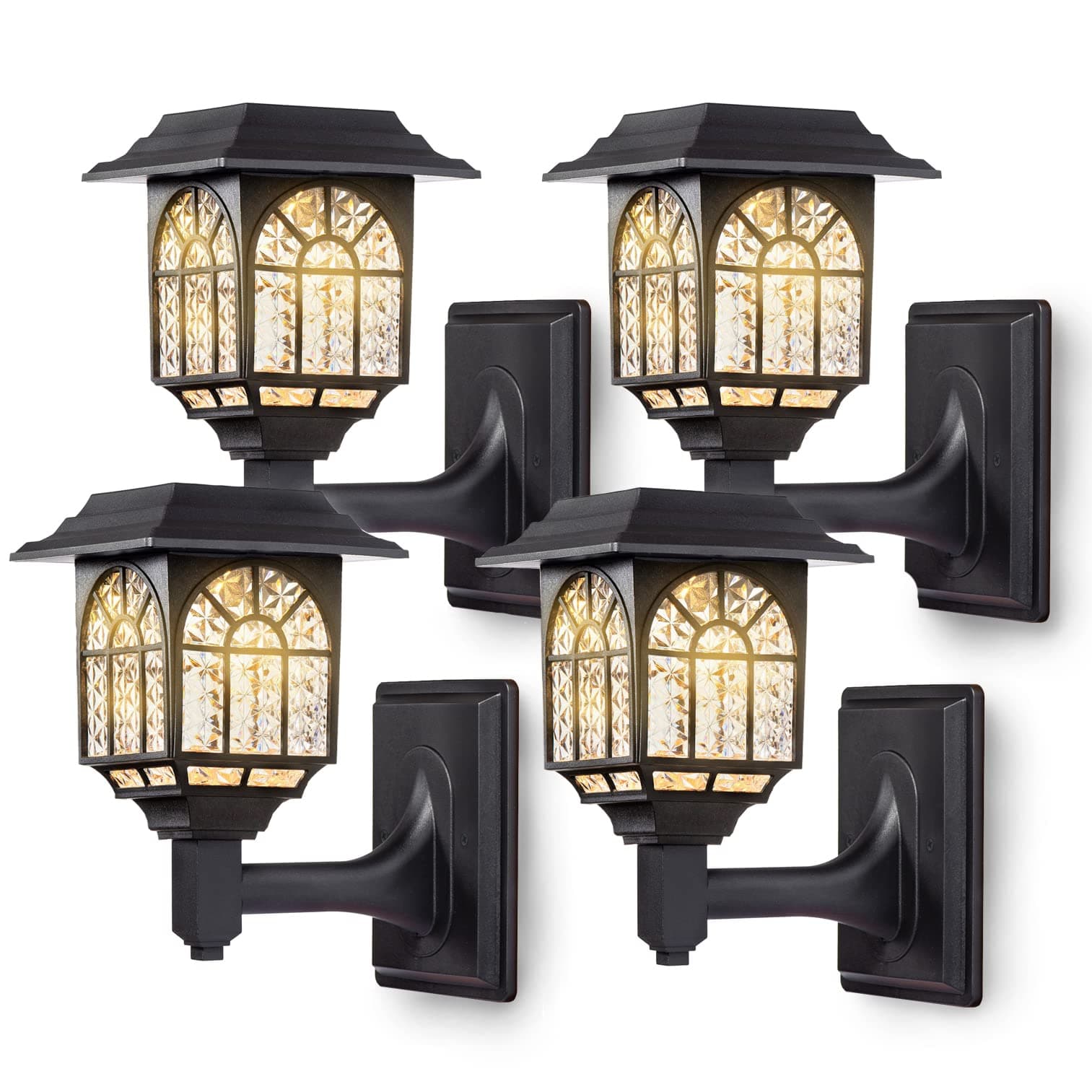 Solar Fence Lights 4 Pack