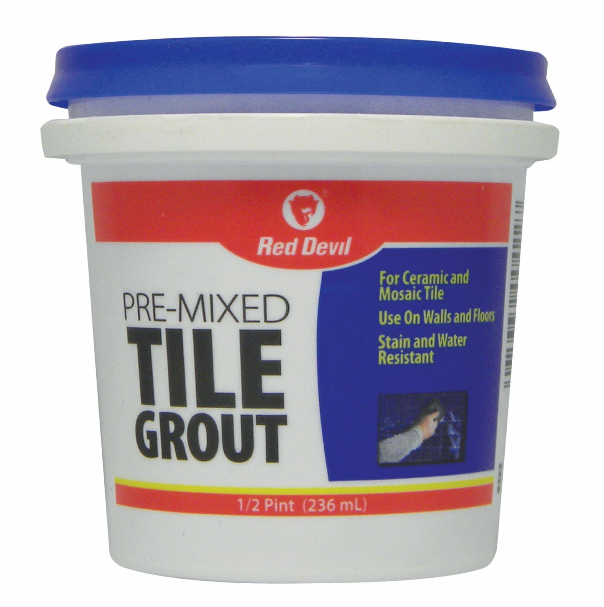 Red Devil 0422 Premixed Tile Grout, 1/2-Pint, White