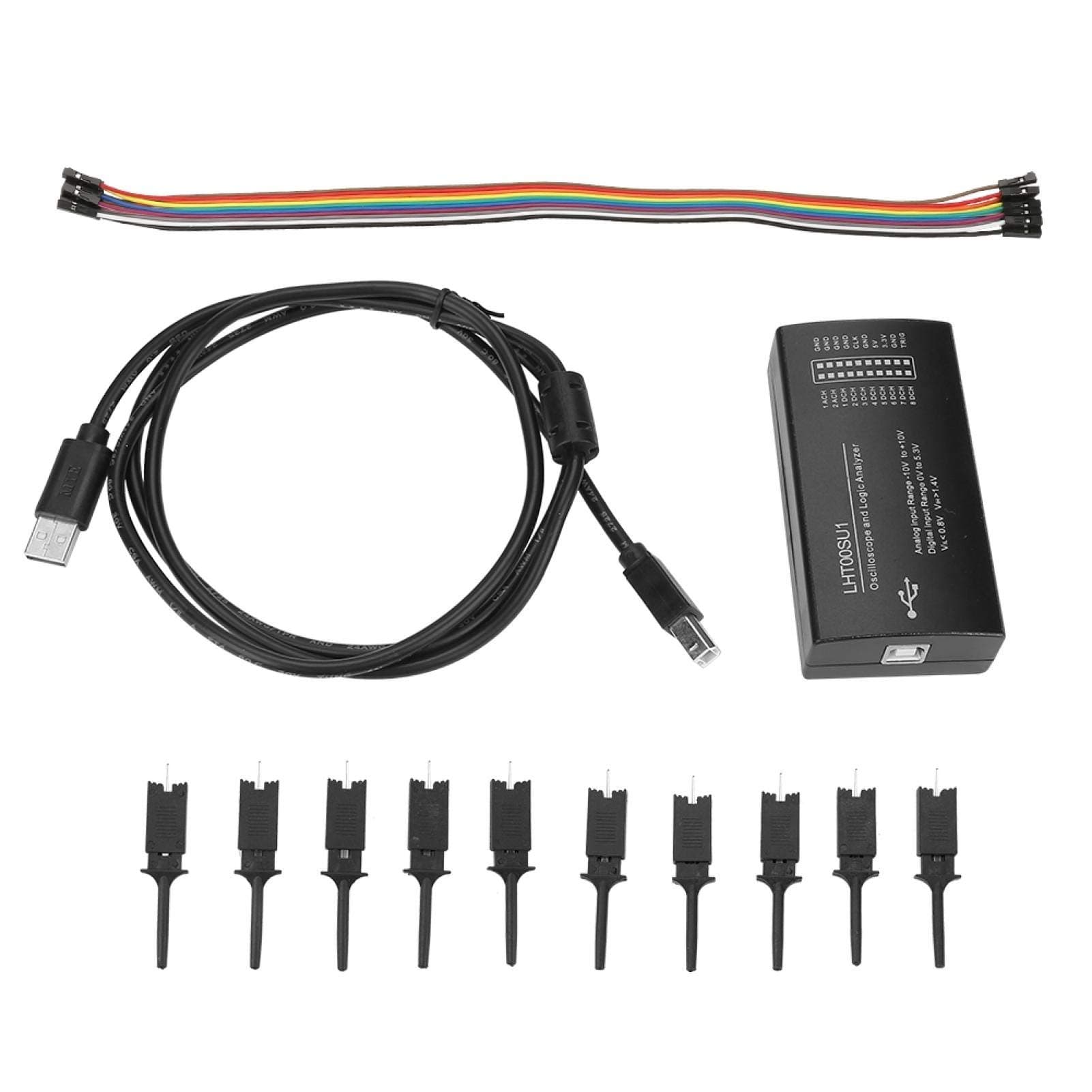 Oscilliscope USB Logic Analyzer LHT00SU1 Virtual Oscilloscope Logic Analyzer Multi Function Signal Generator 8 Channel Logic Analyzer