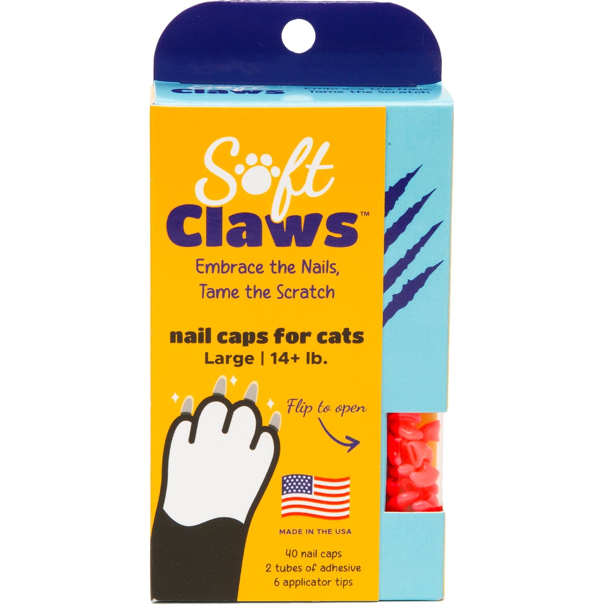 Soft Claws Safe Scratch-Free Solution for Cats - CLS (Cleat Lock System), Size: Large, Color: Pink