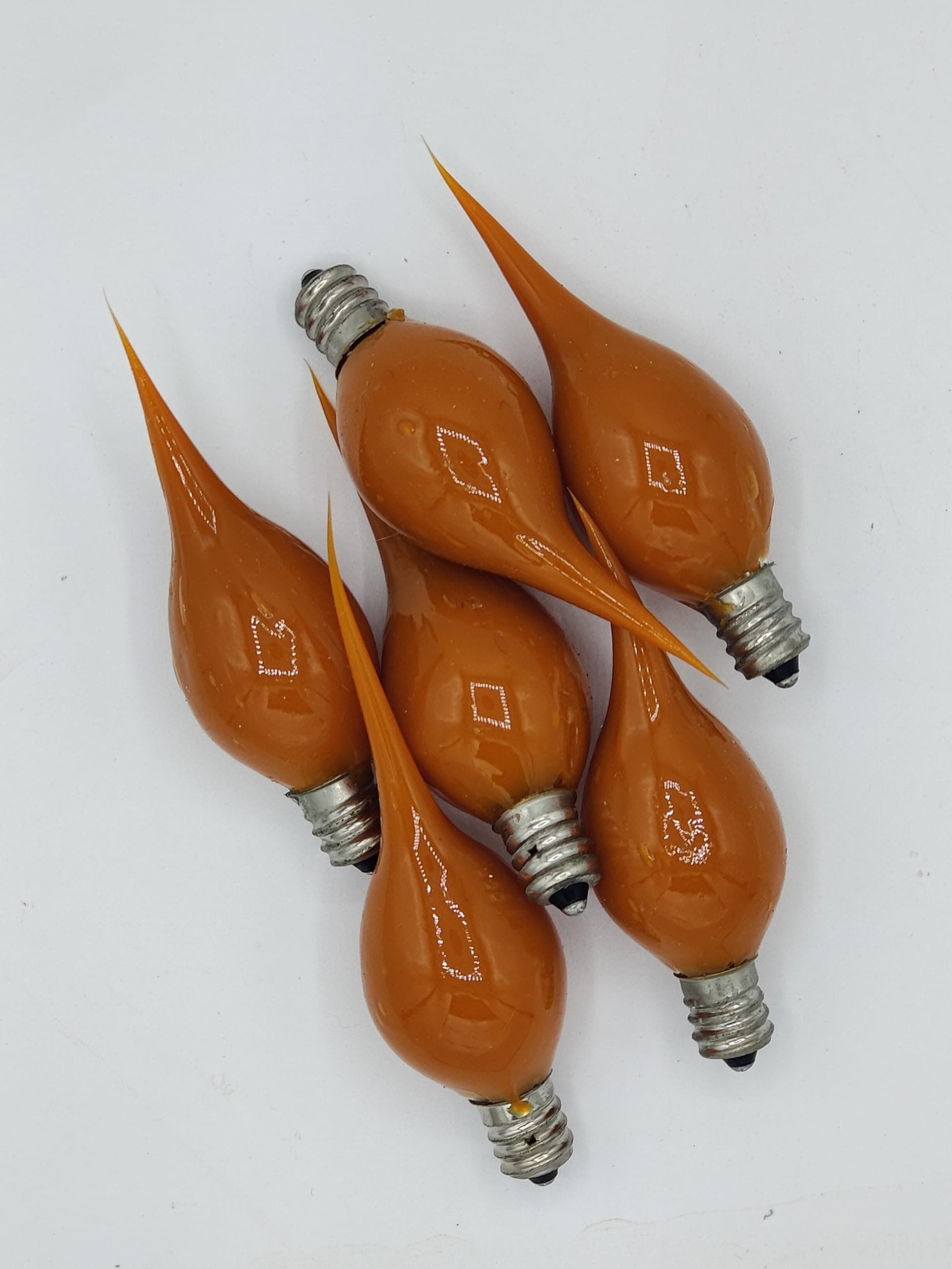 Generic On The Bright Side Primitive Silicone Dipped 5 Watt Light Bulb - Pack of 6 - Burnt Orange, OTB6BO