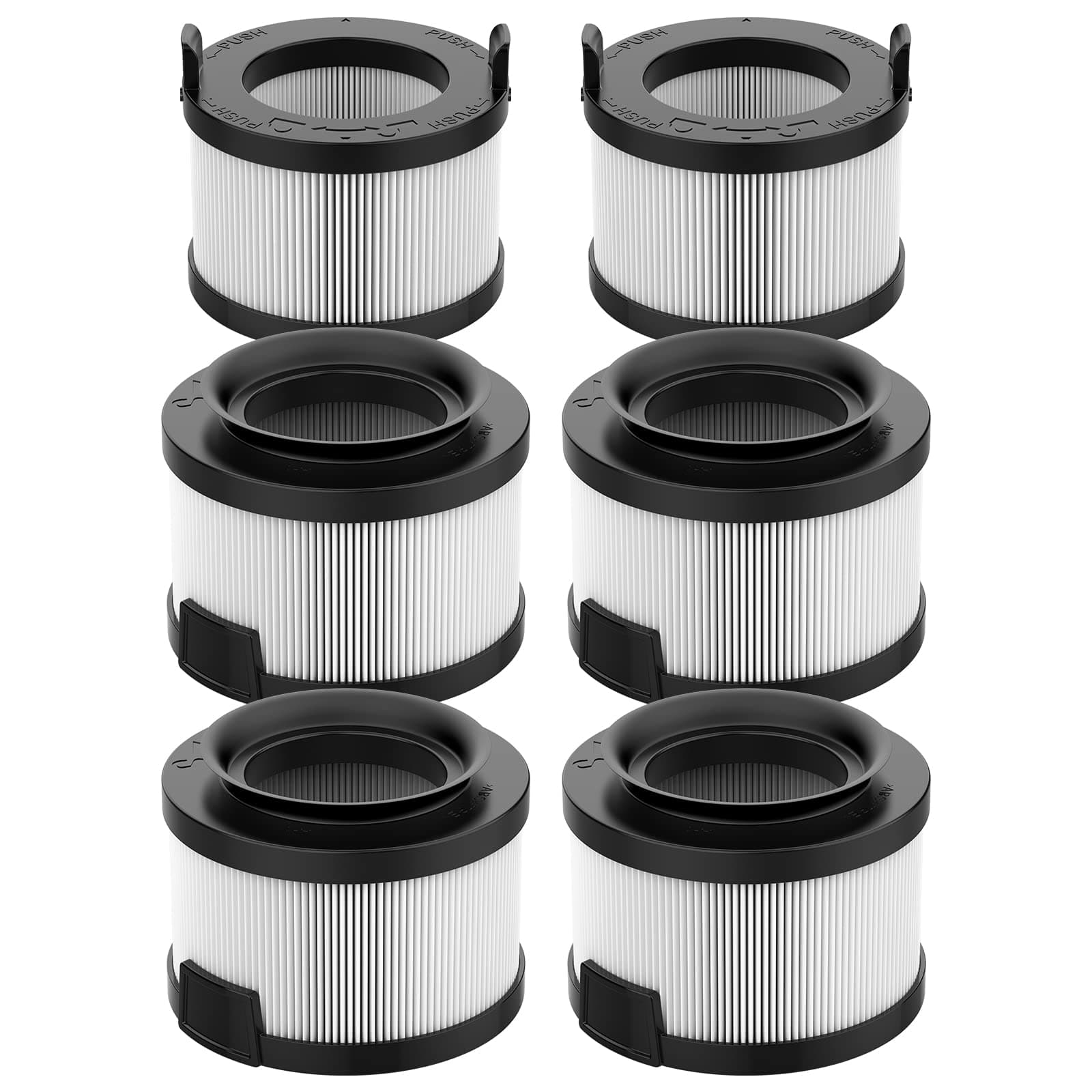 VortexIQ 40 Replacement HEPA Filter Compatible with LEVOIT Vacuum Cleaner, 6-Pack Set, 2 Main Filter 4 Pre Filters, Part#VortexIQ 40-RF Vacuum Cleaner