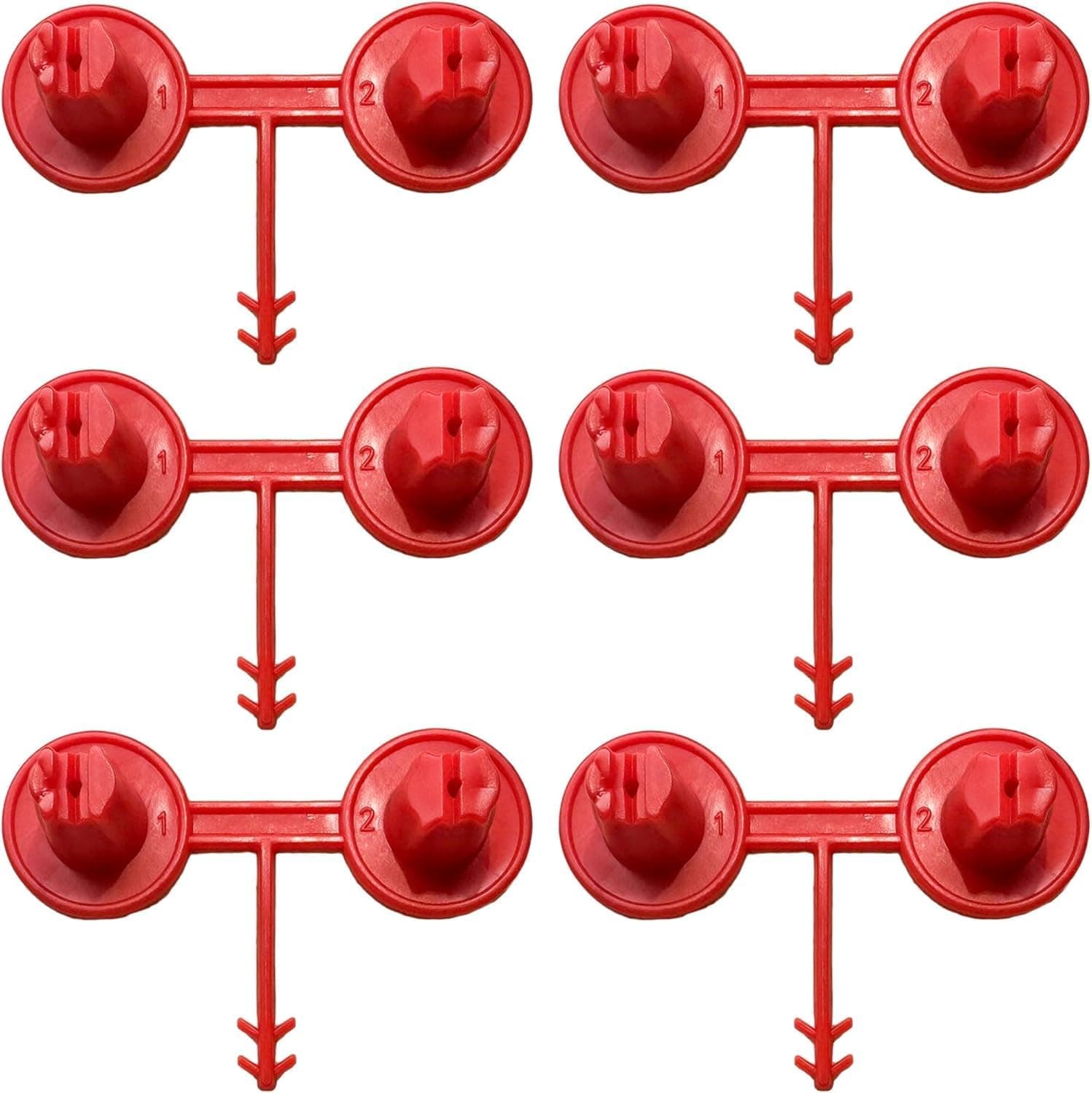 ixirpro Mega Red Nozzle Set (1-2)(Vertical-Horizontal) for Spray Foam Gun, Precision Wedge Spray for Vertical & Ceiling Coverage, Foam Insulation Gun Nozzle for Walls, Partitions,Overhead Applications