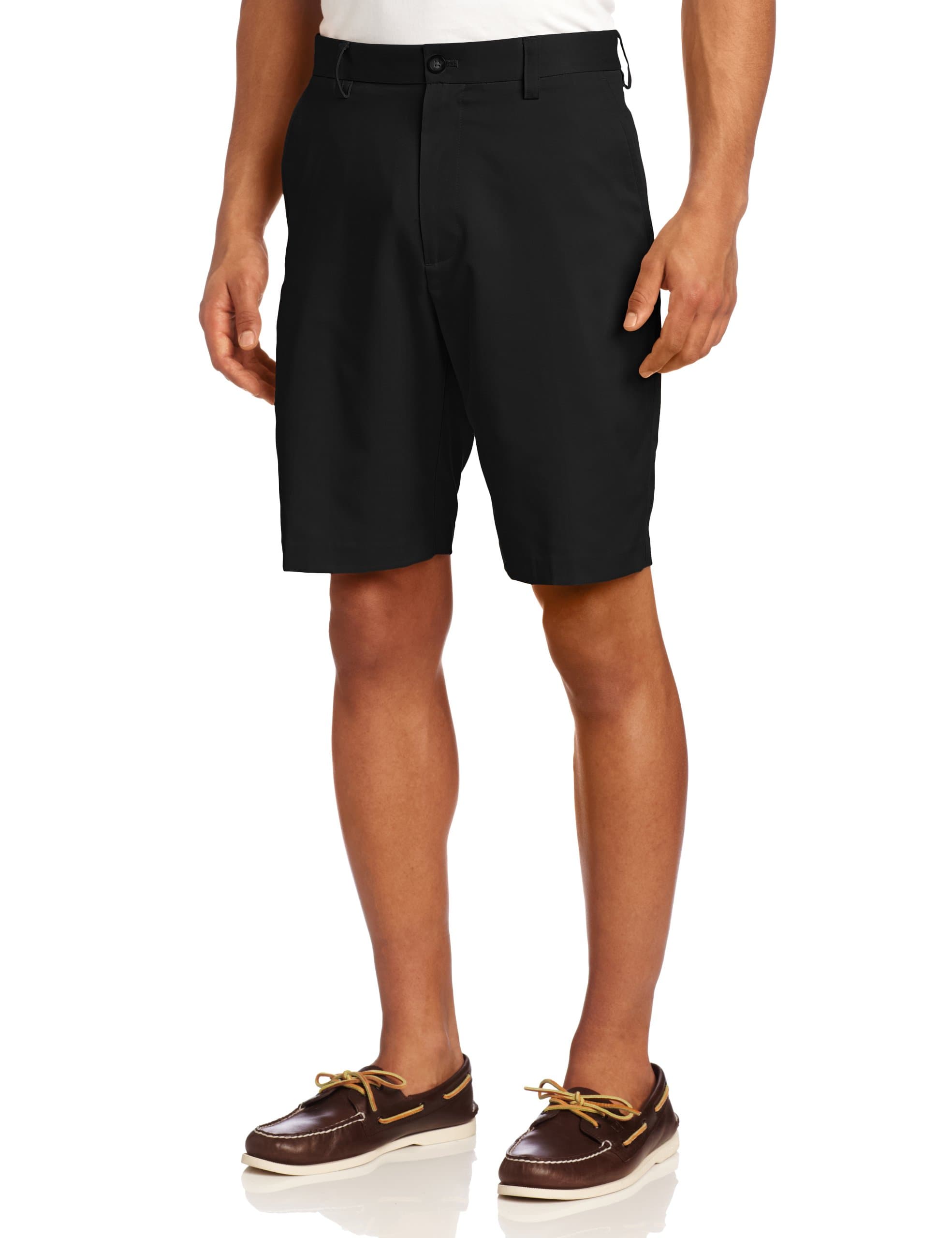 IZOD Men's Flat Front Solid Microfiber Short