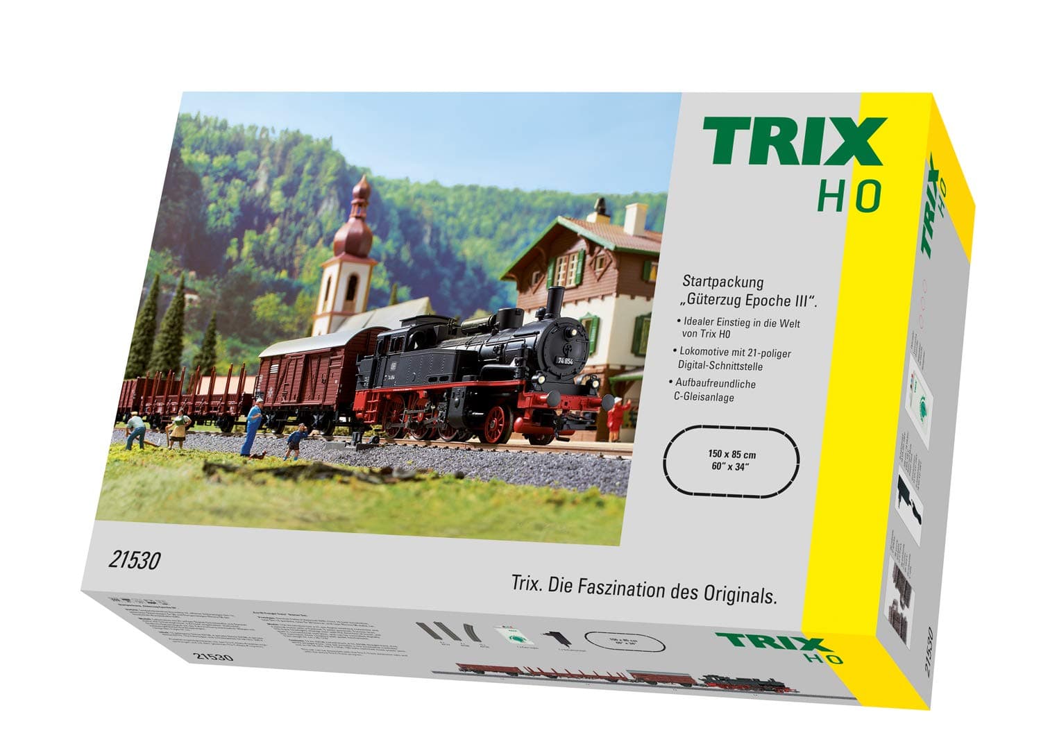 Trix 21530 Starter Set Freight Train BR 74, Model Train Set Gauge H0