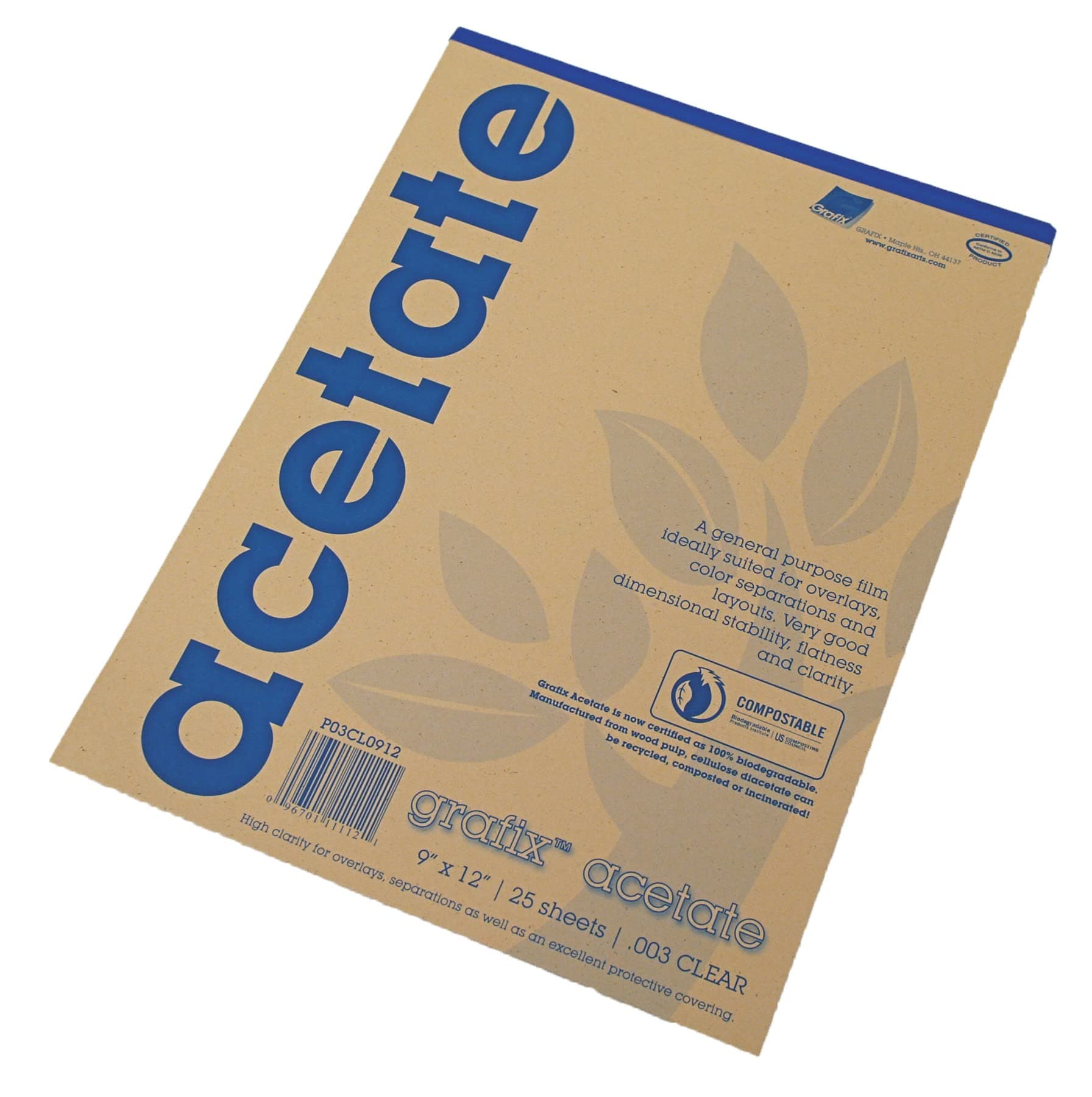 Grafix ACETATE CLEAR 003 9X12