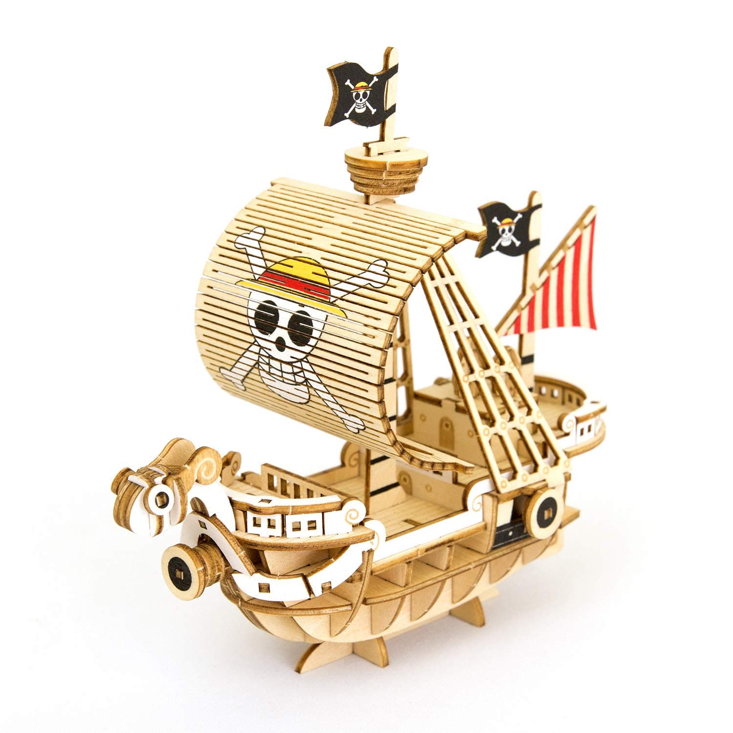 One Piece Going Merry Ship Model - One Piece Model Kit Series - Japanese Miniature Wooden 3D Puzzle for Adults and Teens - Fun DIY Wood Craft Kits for Adults and Kids