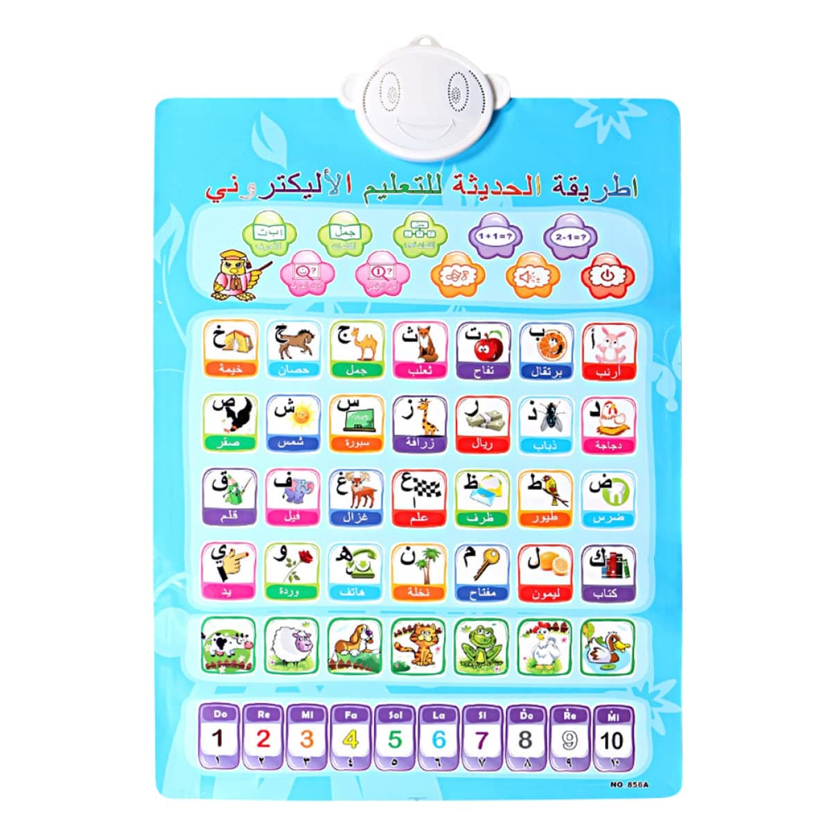 ibasenice Interactive Alphabet Wall Chart Interactive Electronic Alphabet Wall Chart Alphabet Poster Educational Toy ABC Learning Sensory Toy Speech Toy Arabic Alphabet Poster