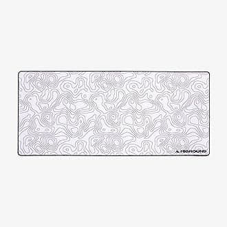 Higround SNOWSTONE XL Topograph Mousepad - Medium Speed, Stitched Edge for No Snag, Full Range of Motion, Thin Flat Stitched Edges, Non-Slip Rubber Base