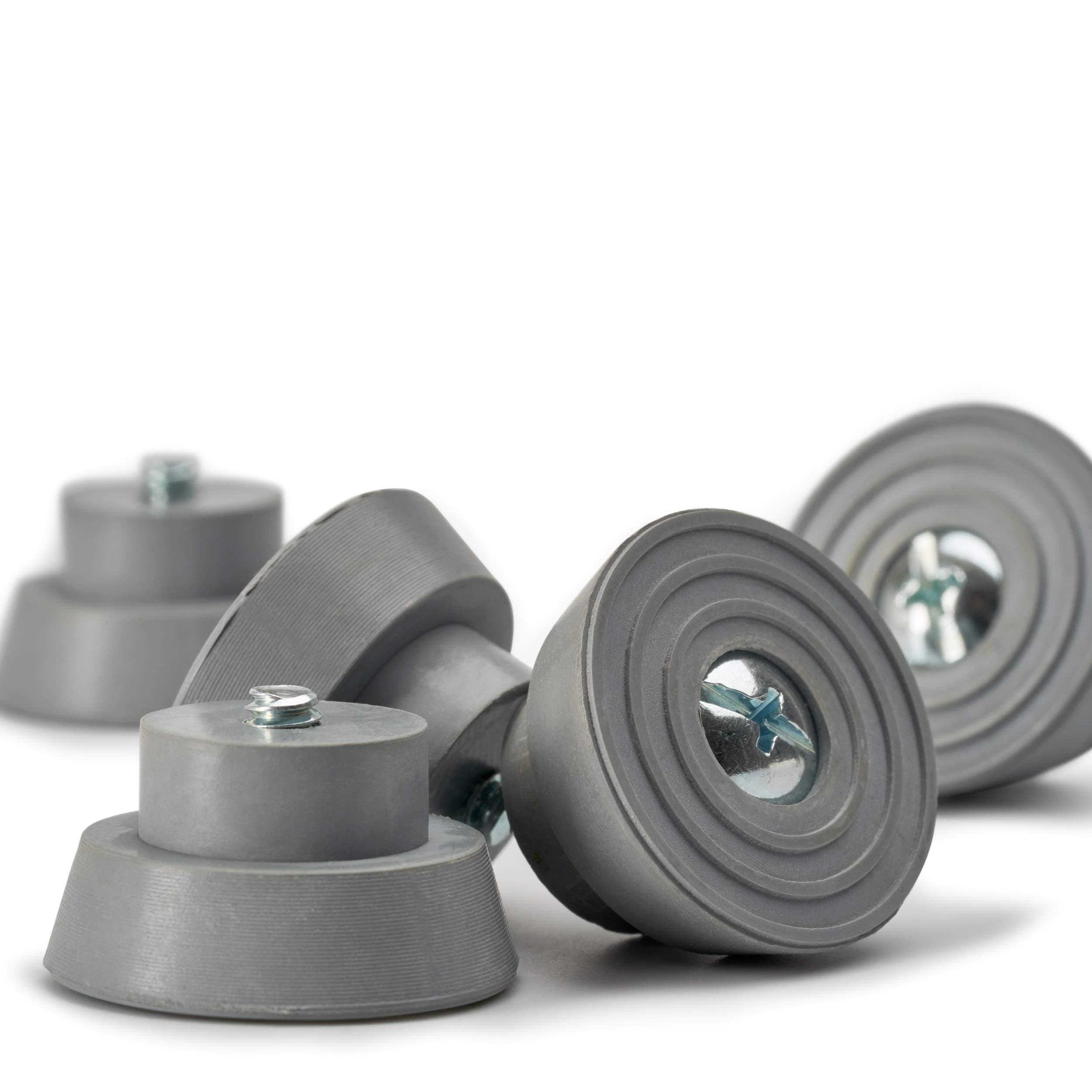 Qualihome Replacement Rubber Tip for Kickdown/Drop Down Door Stop Holder, Grey, 5 Pack