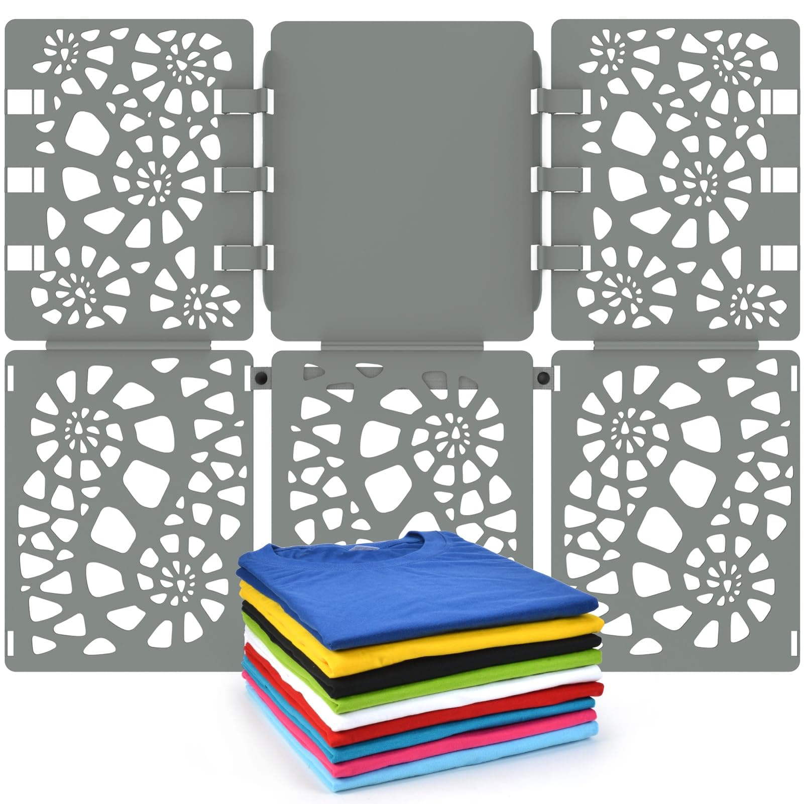 Boxlegend Shirt Folding Board V2 Folder Durable Plastic Clothes Tshirt Organizer Easy And Fast For Adult Kids Grey