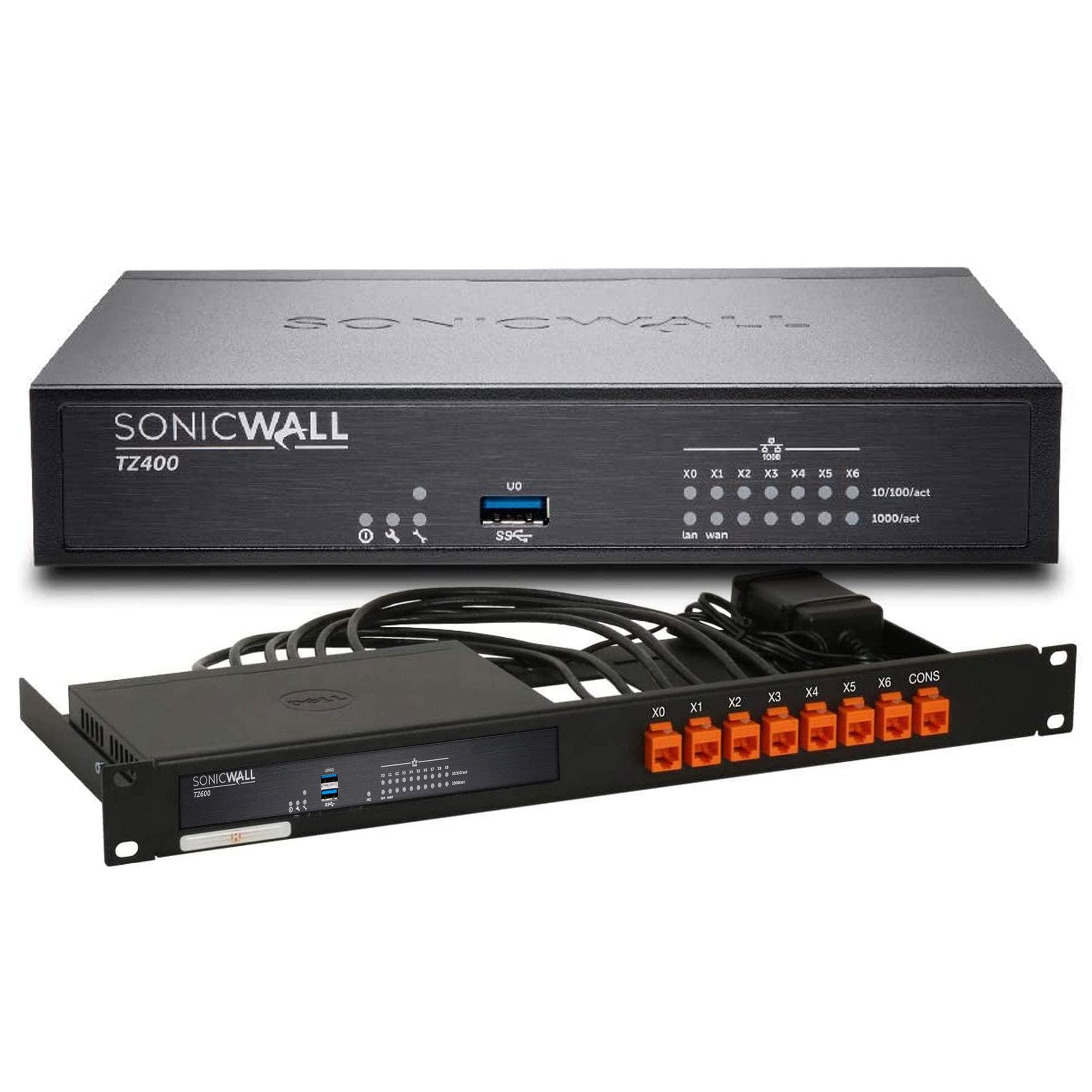 SonicWall TZ400 Network Security Appliance Bundle with Rackmount Kit (01-SSC-0213+RM-SW-T4)