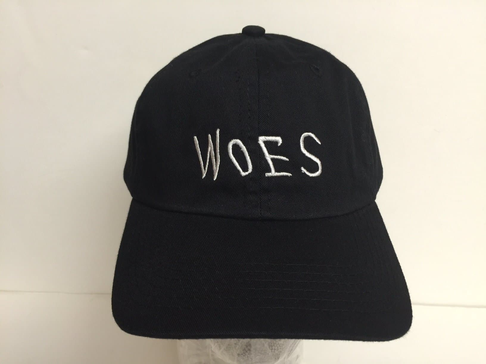 Woes Black Strapback Hat