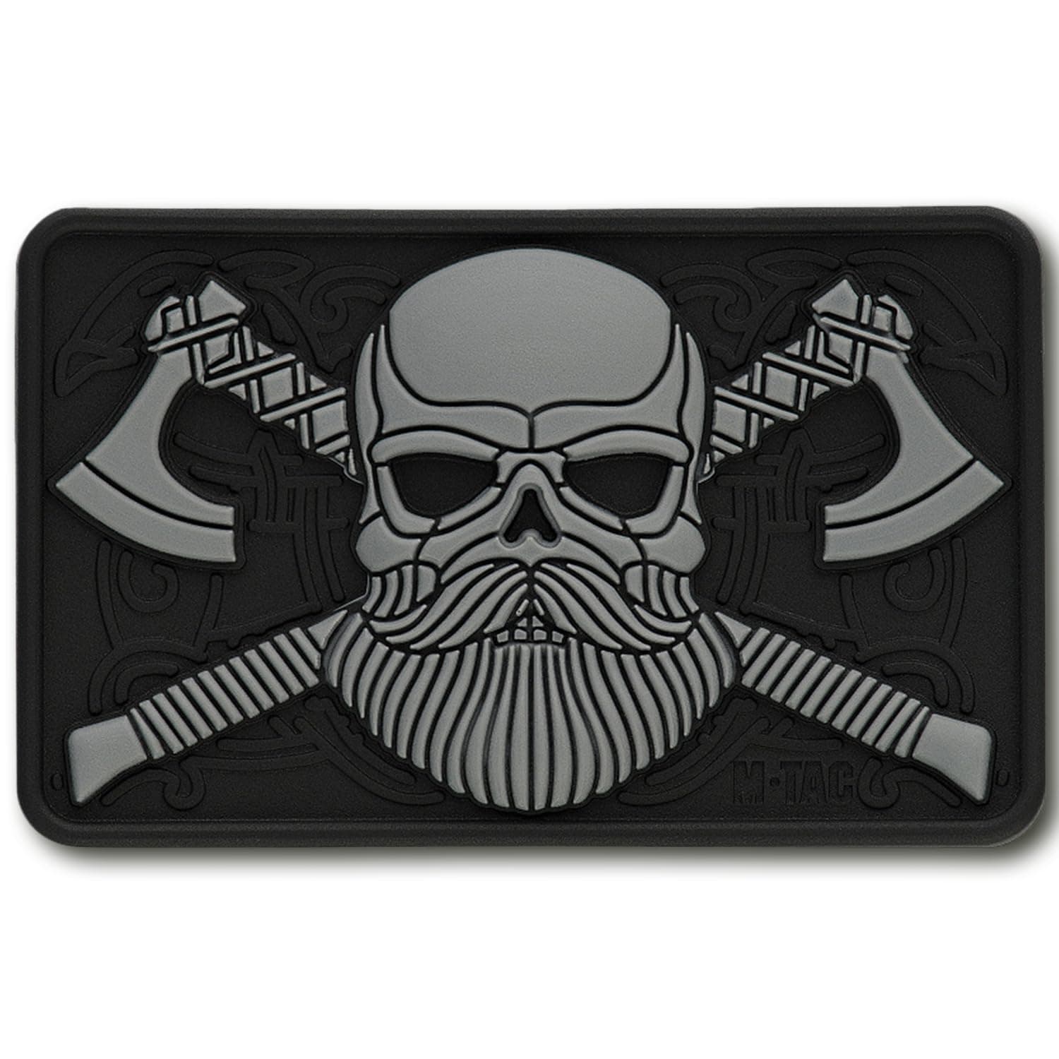 M-Tac Tactical Beard Skull Patch - Morale Patch for Military Gear Army Patches for Clothes, Jackets, Backpacks, Hats Patch with Hook Fasteners