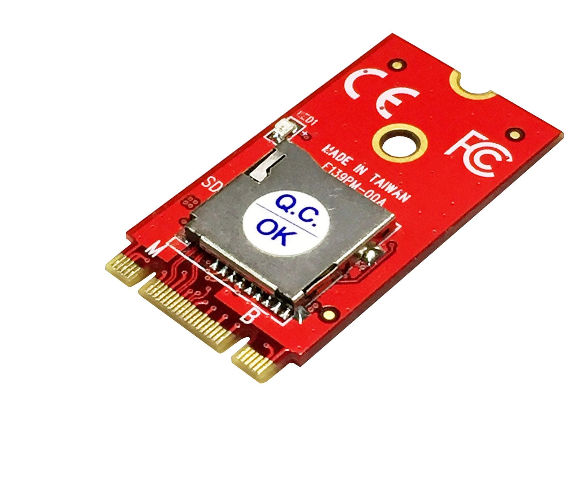 Ableconn M2SD139PM M.2 B-M Key Module with Micro SD Socket - Support Micro SD 3.0 (SDXC) via Fast PCIe
