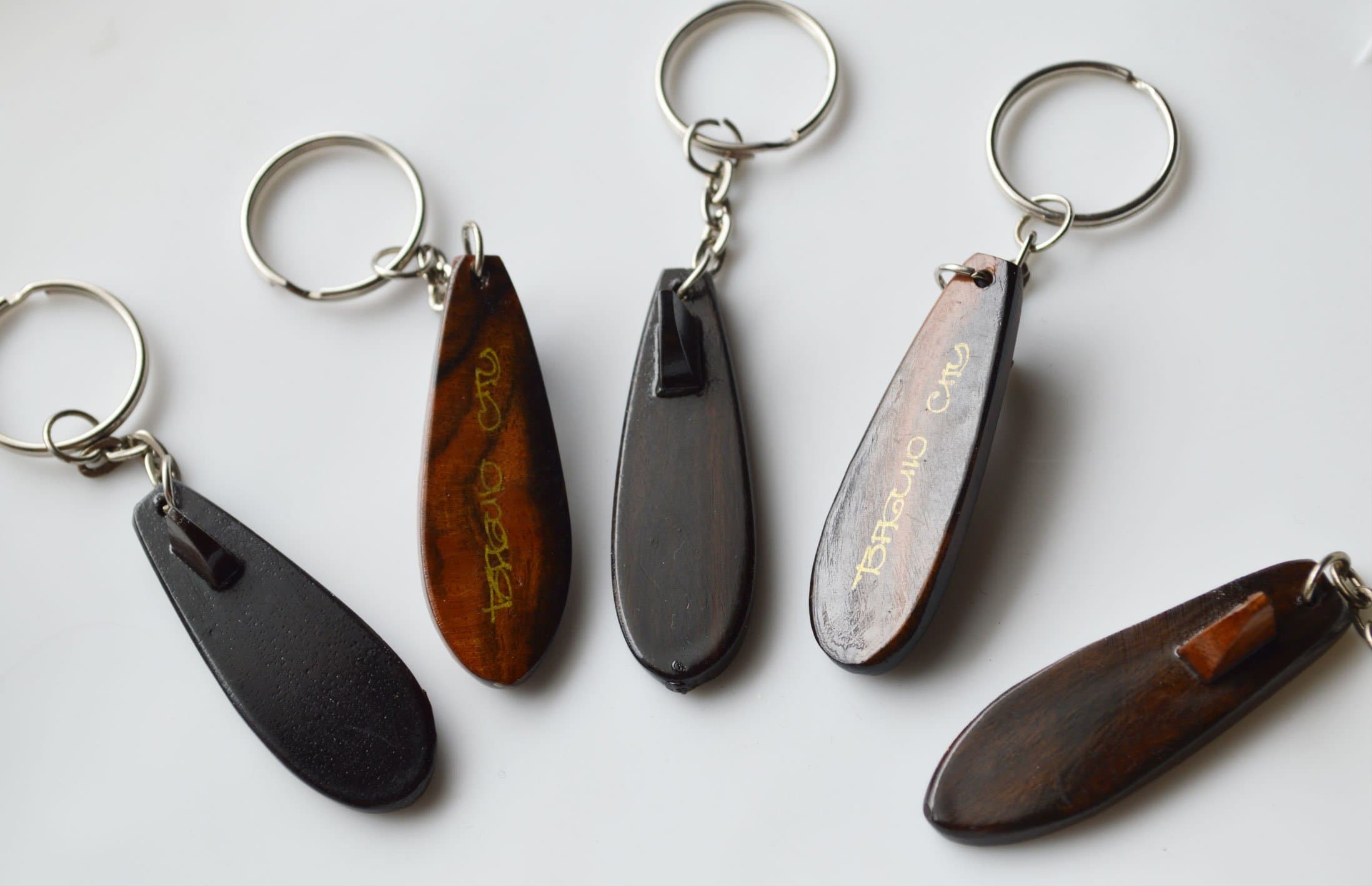 Surfboard Keychain Wood