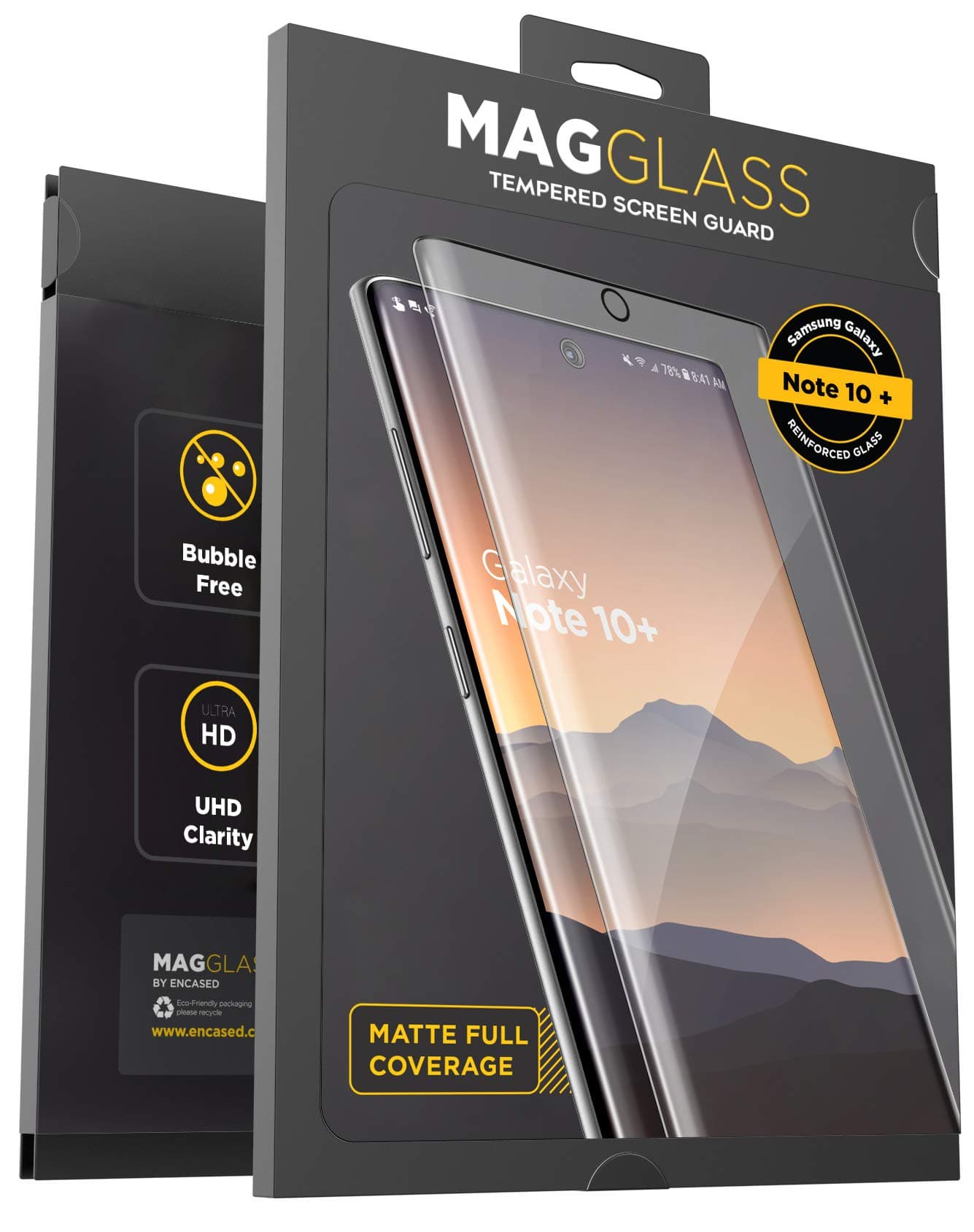 magglass Galaxy Note 10 Plus Matte Screen Protector (Fingerprint Resistant) Bubble-Free Anti Glare Tempered Glass Display Guard for Samsung Note 10+ (Not Compatible with Fingerprint ID)