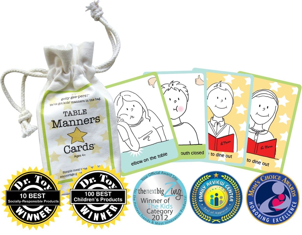 Golly Gee-pers! Table Manners Cards