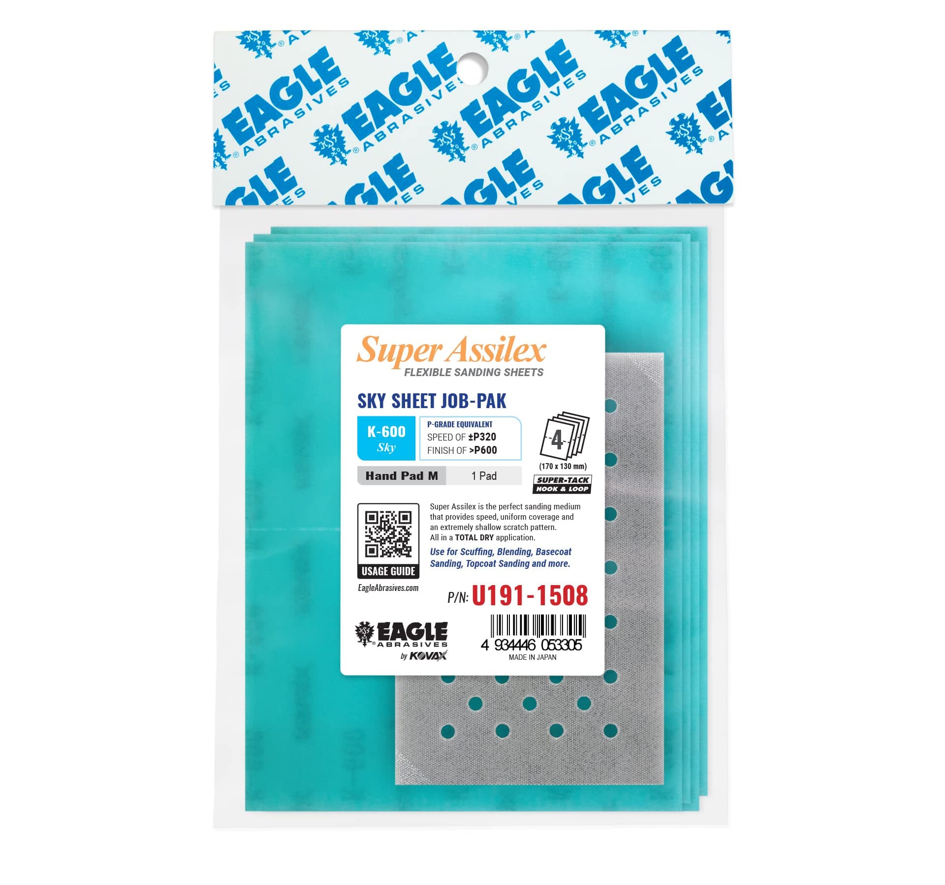 Eagle U191-1508 - Super Assilex Sky Sheets - 4 shts & 1 Pad M/Pack - 1 Pack