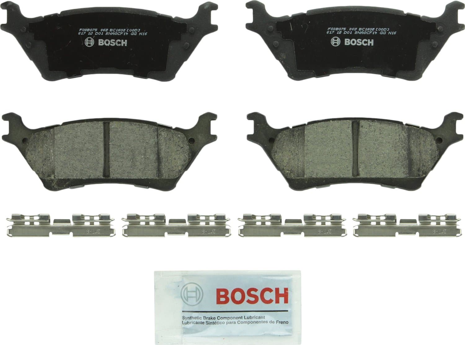 BC1602 QuietCast Premium Ceramic Disc Brake Pad Set - Compatible with Select Ford F-150; REAR