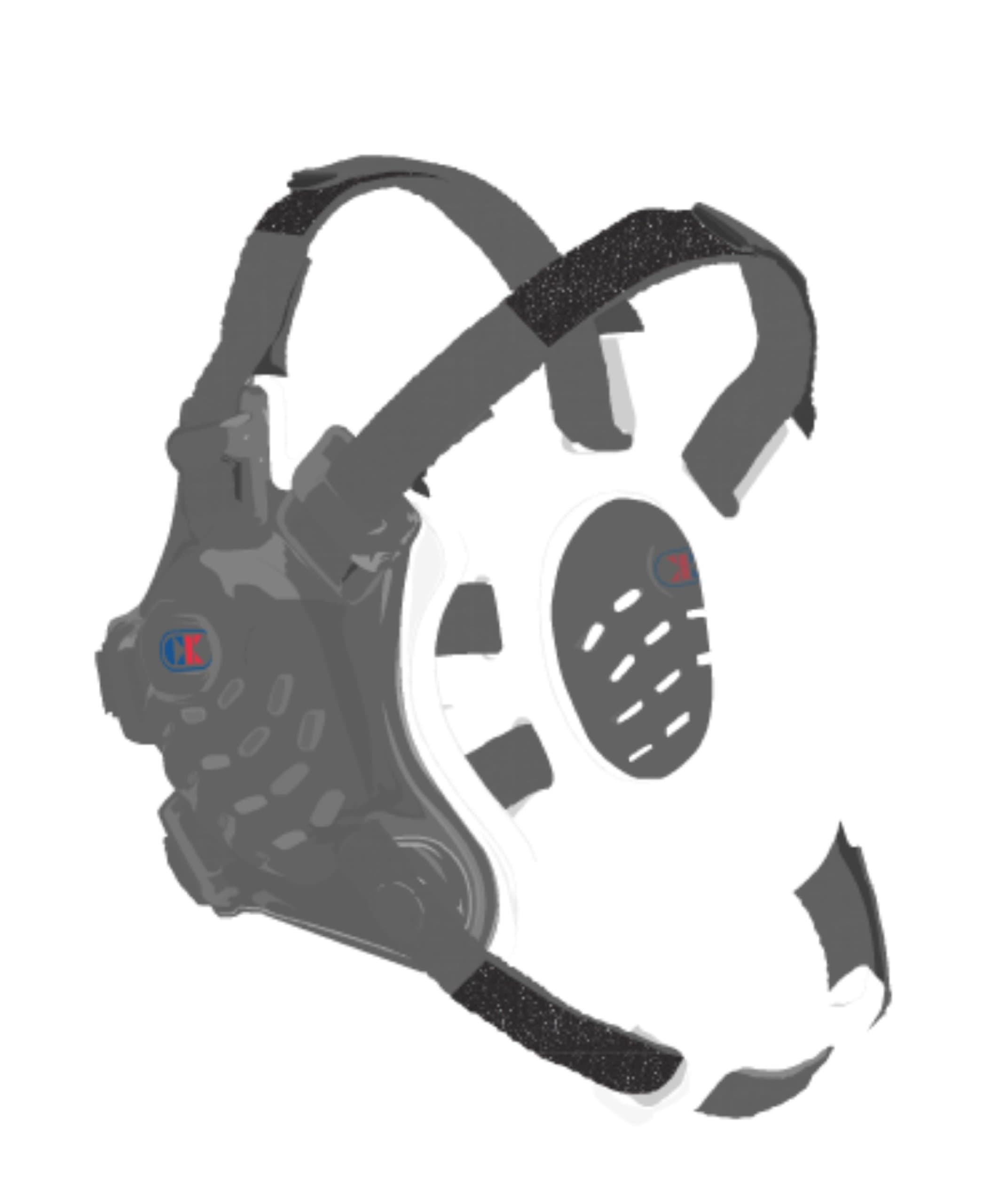 F5 Tornado Headgear - Silver/White/Silver