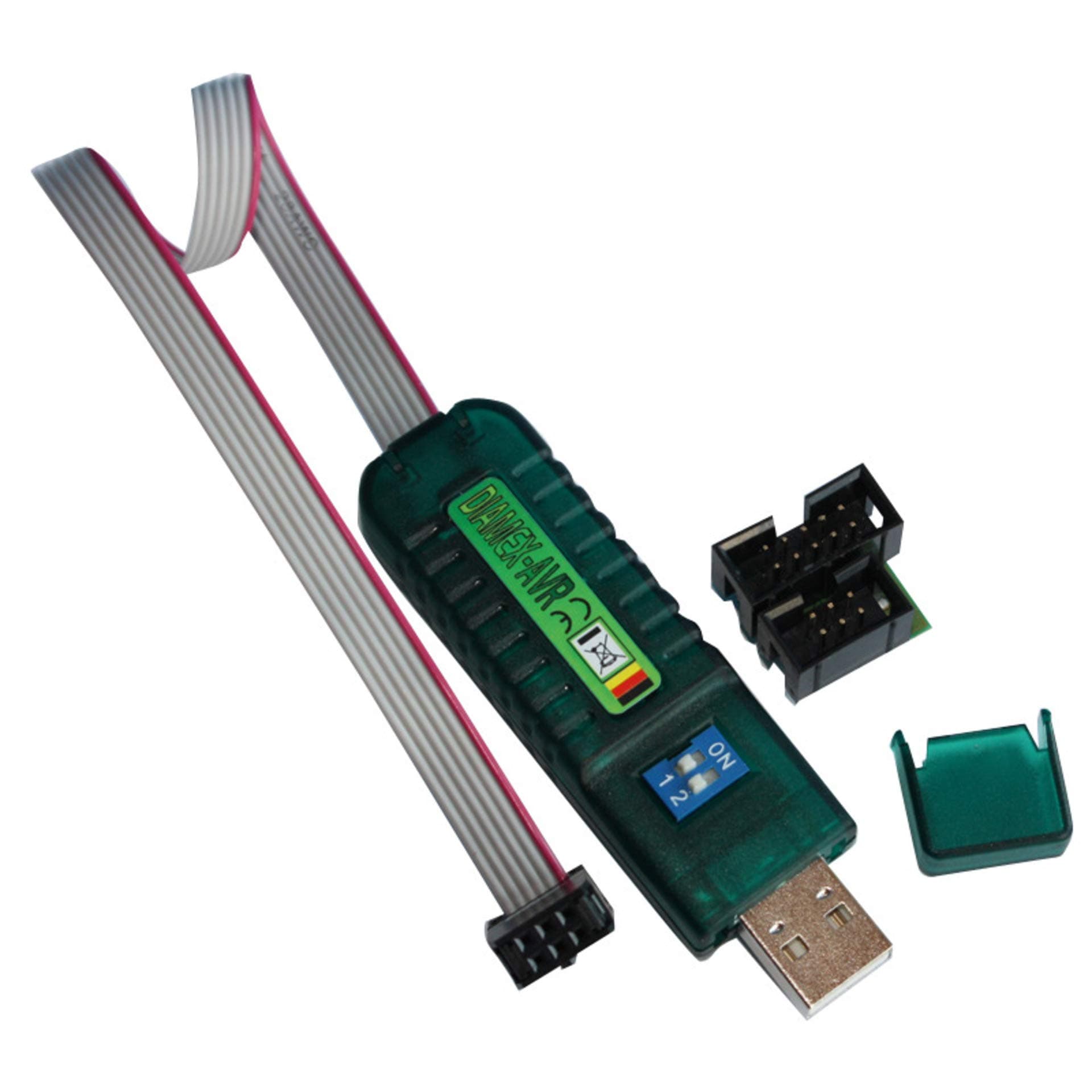 Diamex USB-ISP Programmer Including 6 to 10 Adaptor and 10-Pin Ribbon Cable