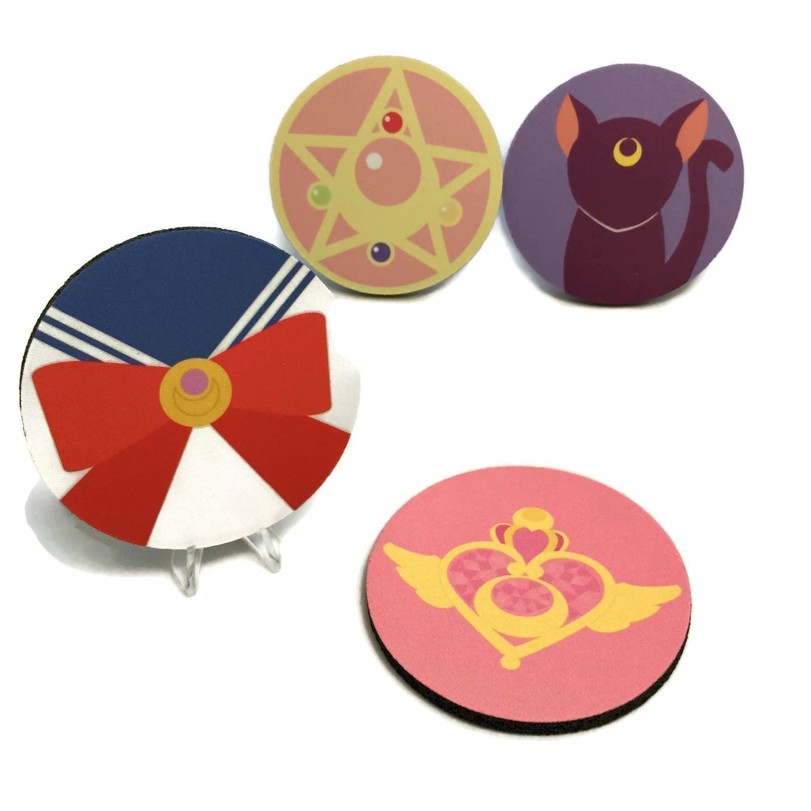 4 Coasters Sailor Moon Theme - Rubber