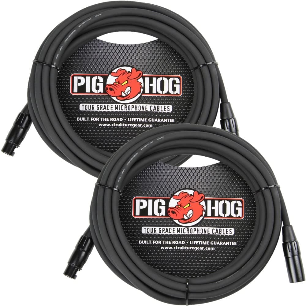 Pig Hog PHM50 Series 50' XLR Microphone Cables 2-Pack