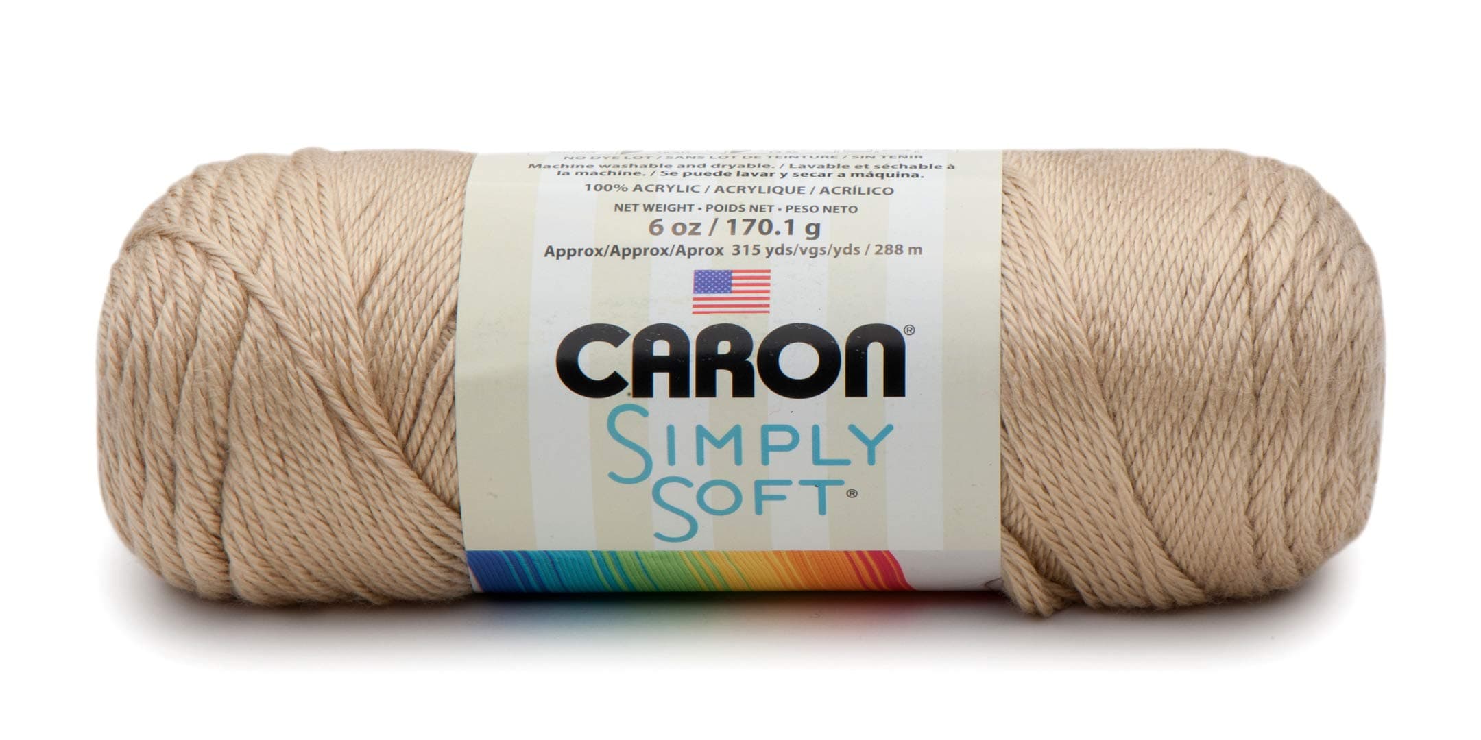 Simply Soft Solids Yarn-Bone