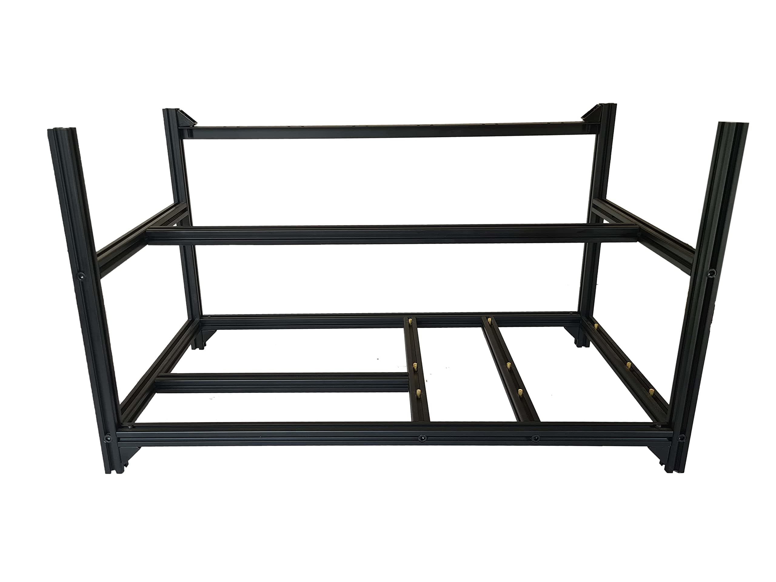 Professional Mining Rig Frame - 6 GPU Aluminium Open Air Mining Frame Rig Case for Crypto Mining