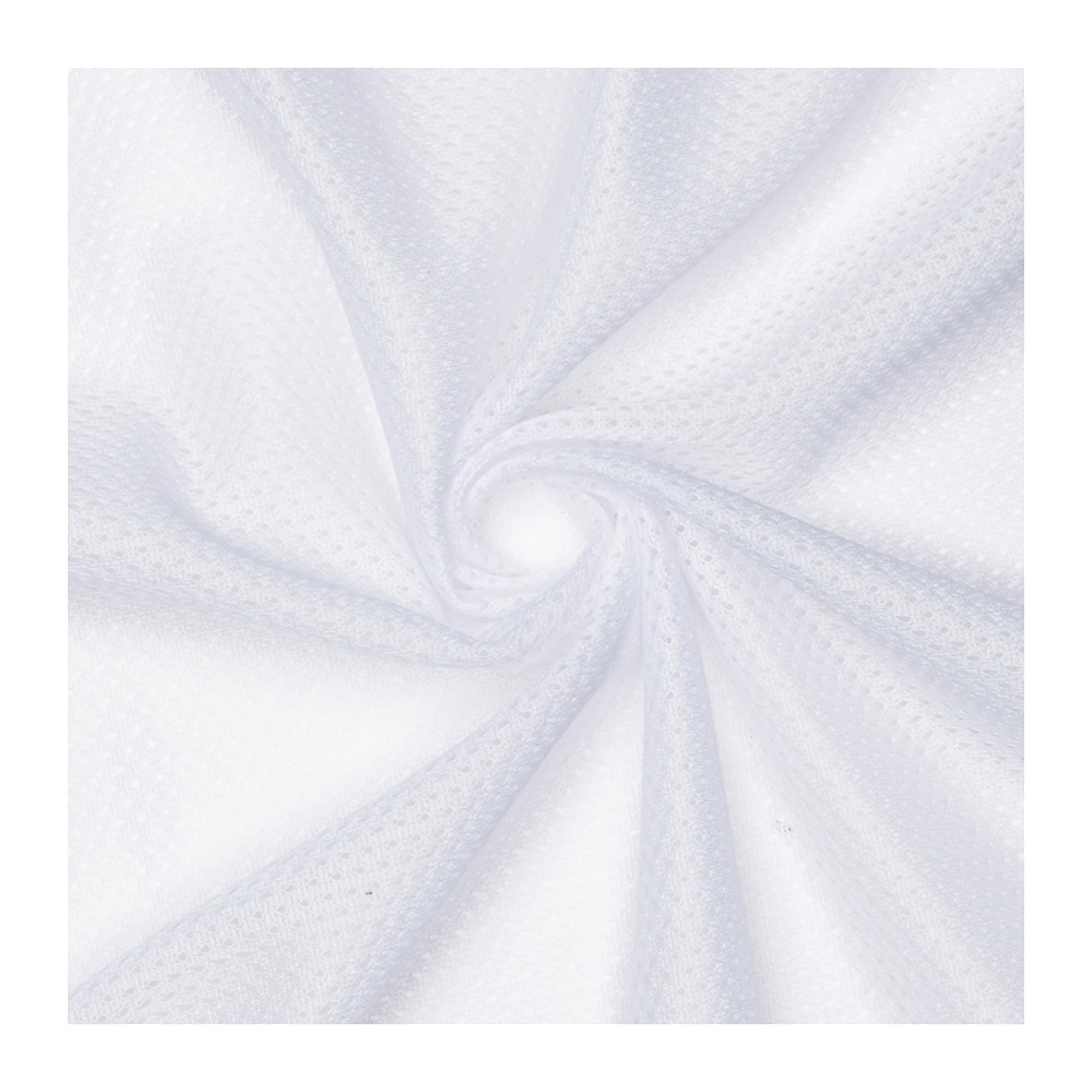 Pico Textiles 1 Yard - White Polyester Micro Mesh Jersey Fabric - Sold by The Yard - 60" Wide - Small Holes - Durable Athletic Mesh Fabric for Sewing Soccer & Basketball Jerseys Uniforms