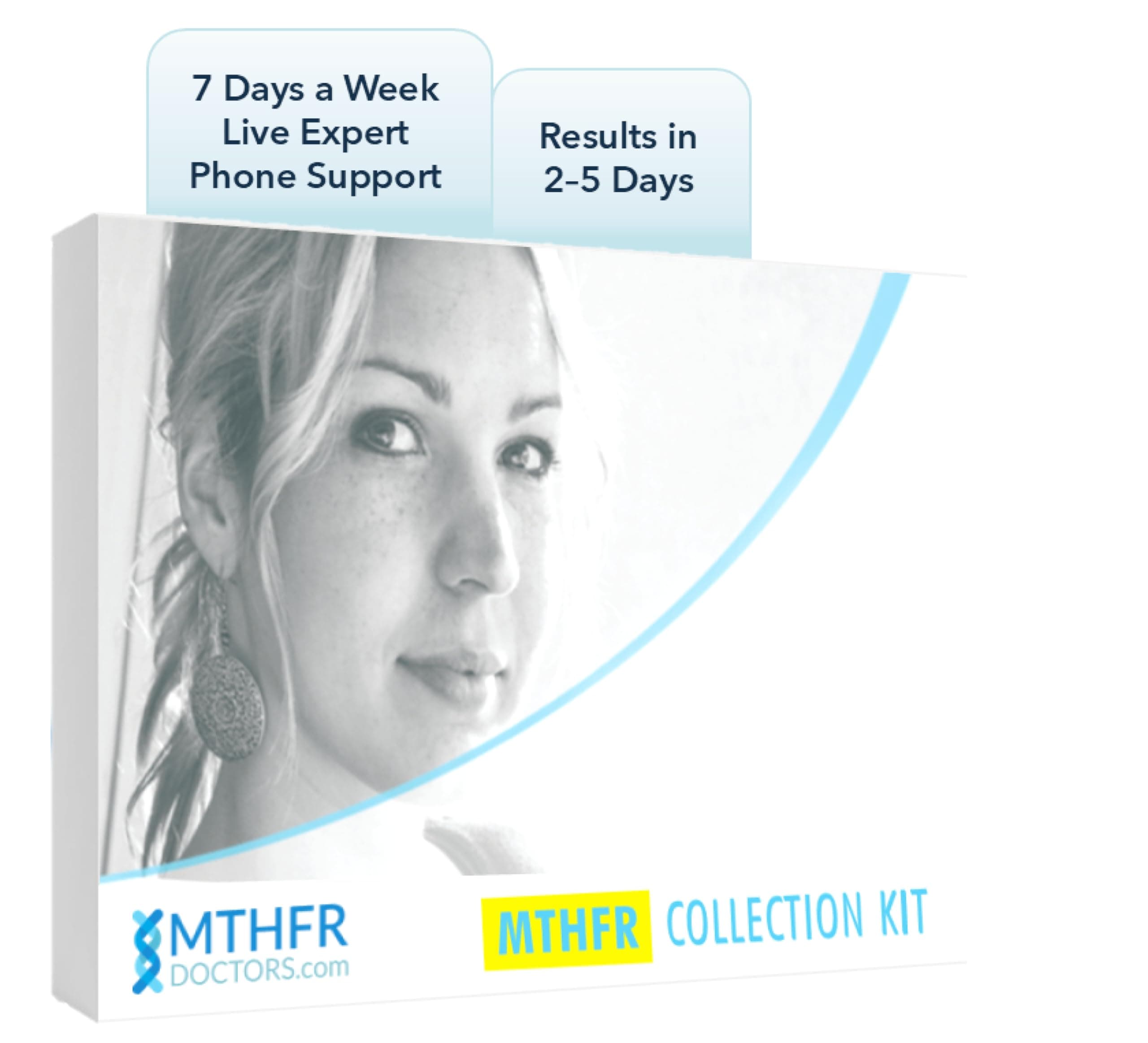 MTHFR.com MTHFR Gene Test Collection Kit, Methylation Test, Comes with Results Interpretation and Live Support - Cheek Swab for MTHFR (C677T and A1298C), The Methylation Gene - Fast Results
