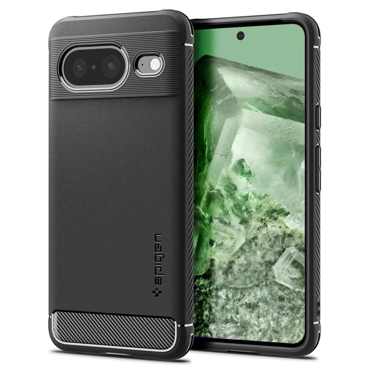 Spigen Rugged Armor designed for Google Pixel 8 case cover - Matte Black