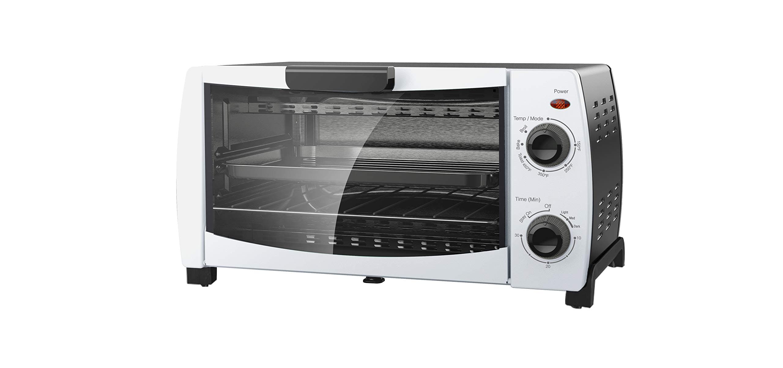 Mainstays 4-Slice Toaster Oven, White