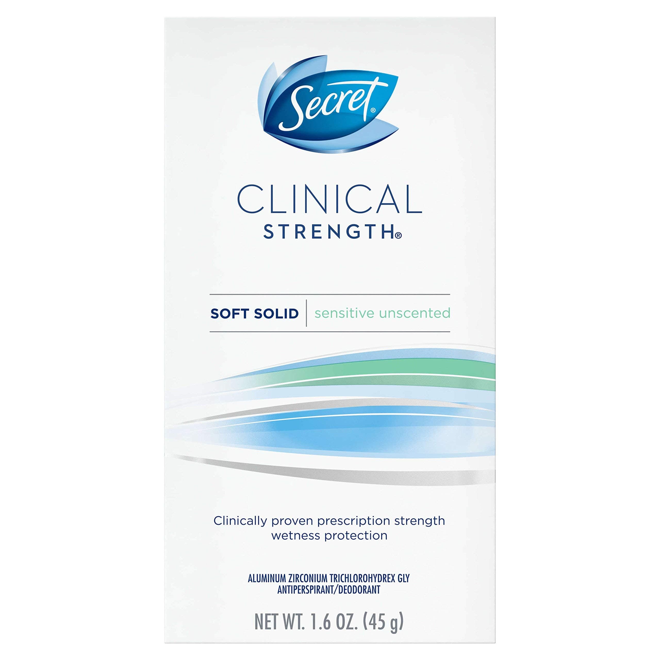 Clinical Strength Soft Solid Sensitive Unscented Deodorant, 1.6 oz (Pack of 1)