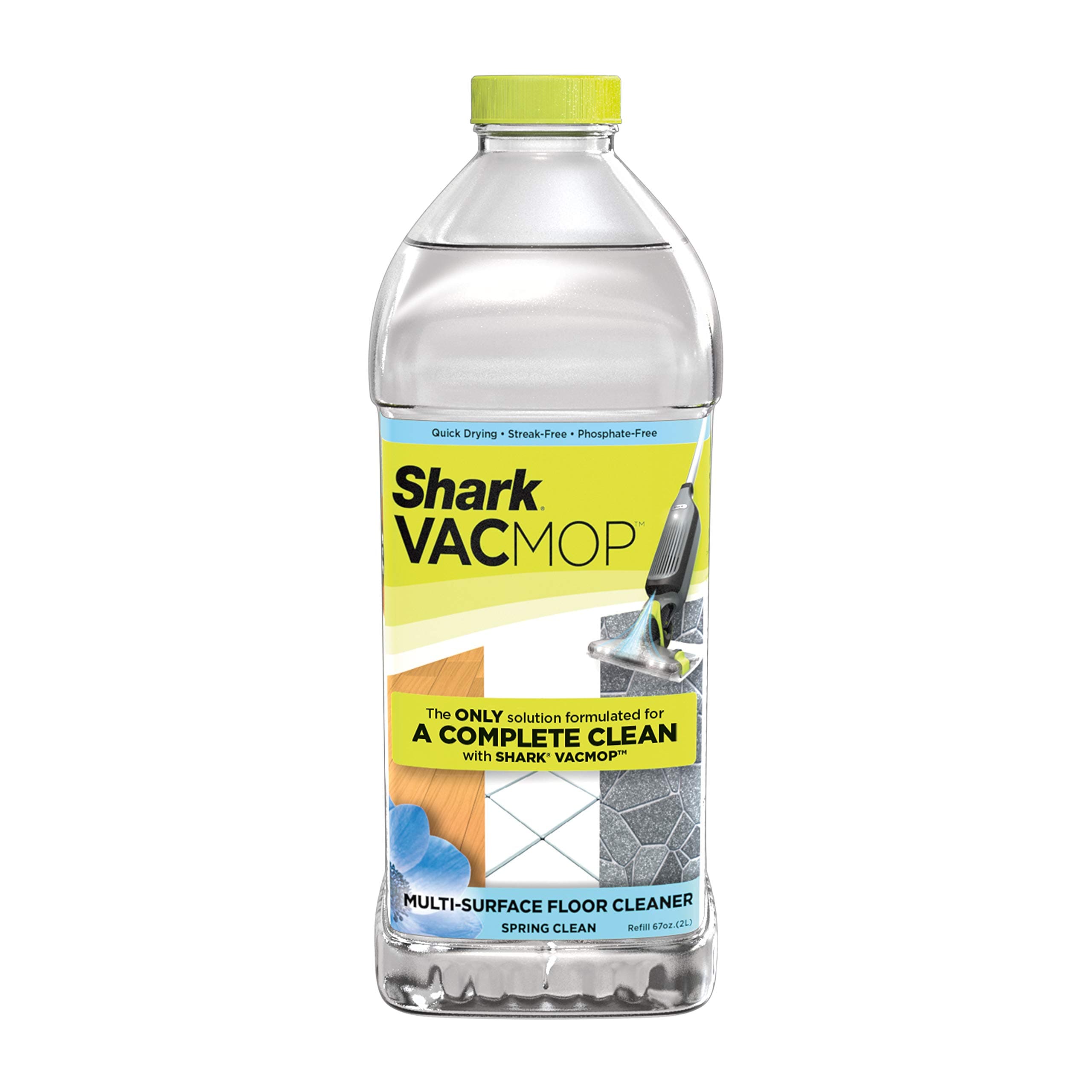 Shark VACMOP Multi-Surface Cleaner Refill 2 Liter Bottle, Spring Clean Scent