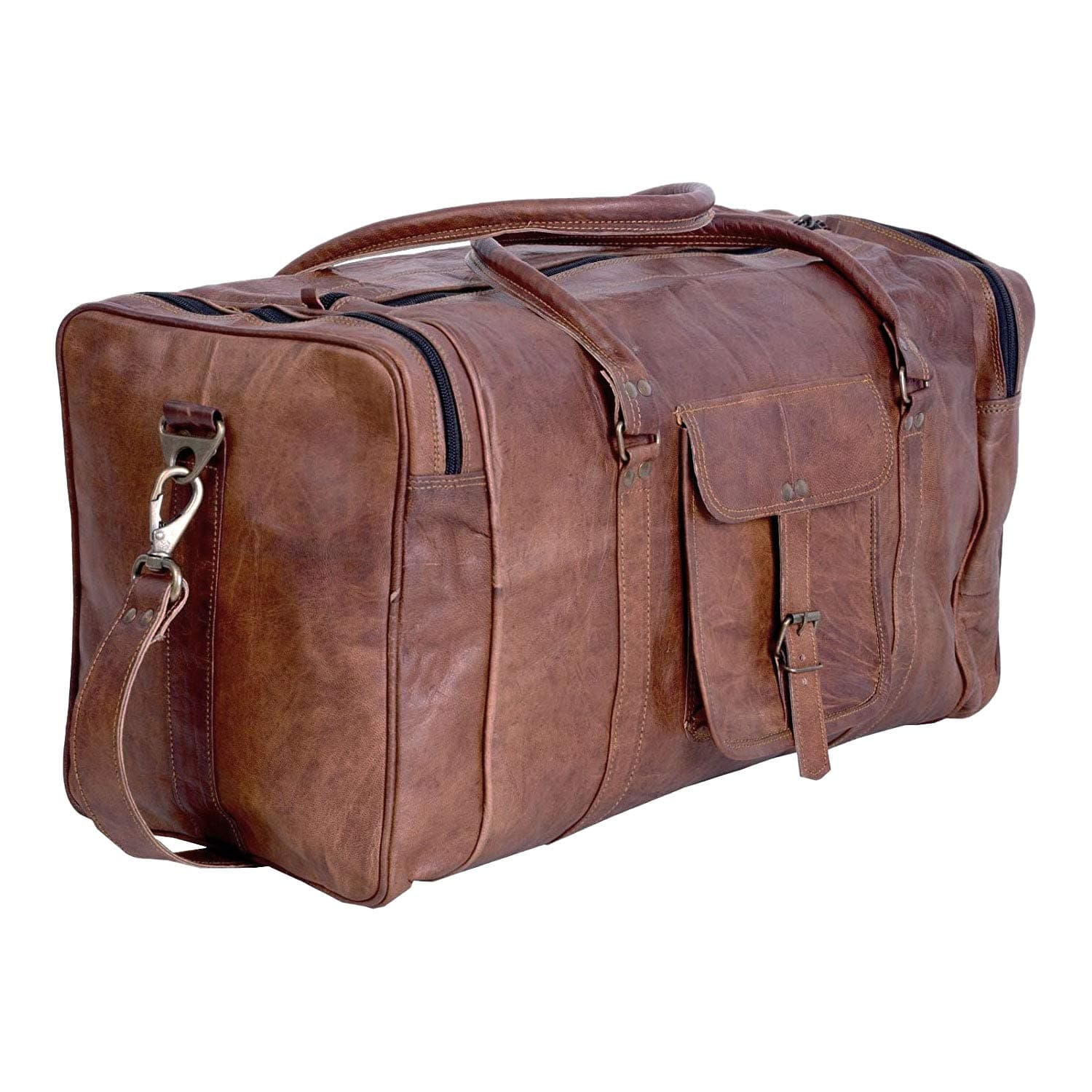 21 Inch Leather Duffel Bag