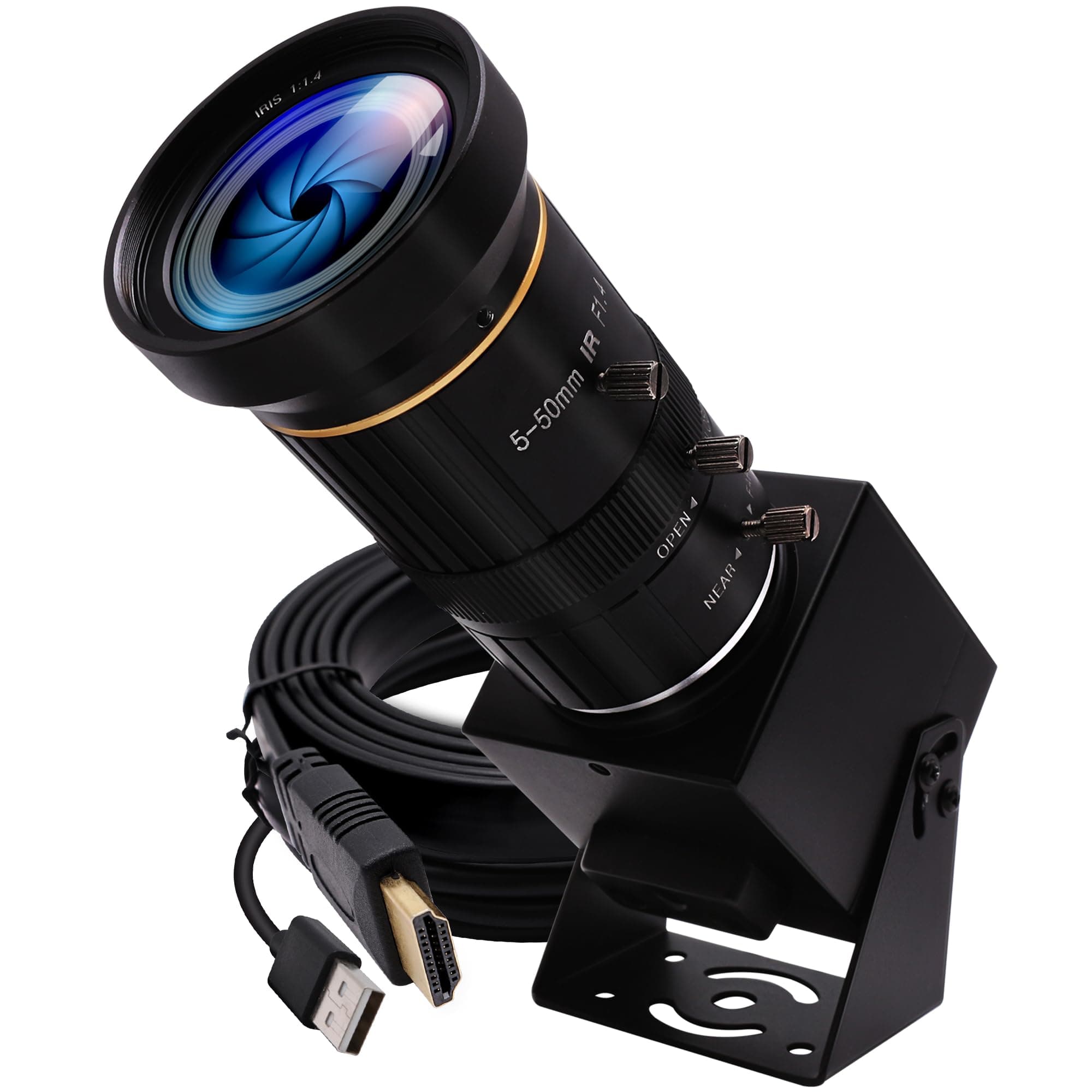 HDMI 4K USB Camera for Live Streaming 10X Variable Focus PC Webcam USB HDMI Simultaneous Output Video Conferencing Close up Zoom in and Out Web Camera for Online Teaching Training