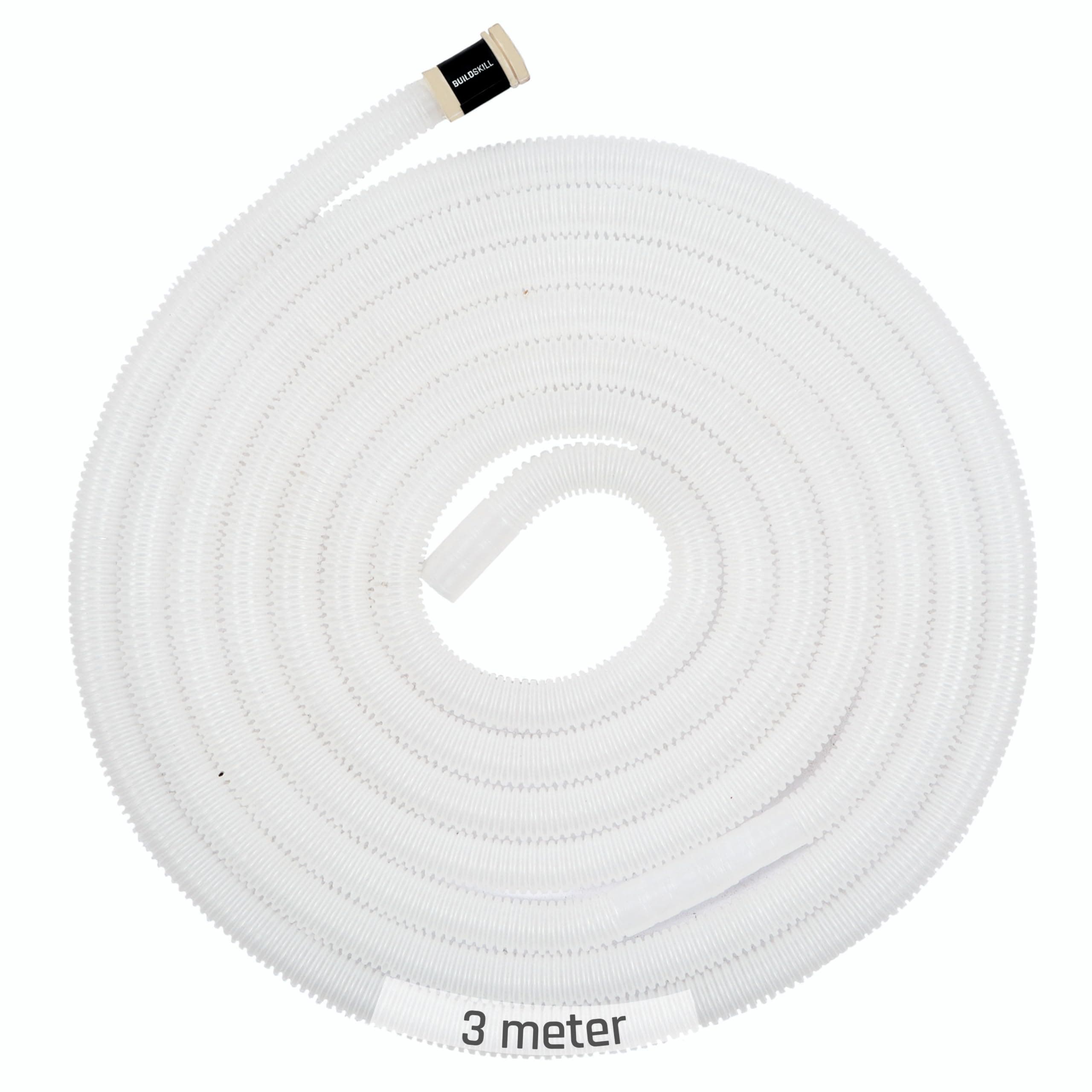 Buildskill 3M Transparent Drain Pipe For Split Ac & Window Ac, Durable Water Pipe, Flexible Outlet Leak Resistant Cover Casing, Easy Install Accessories