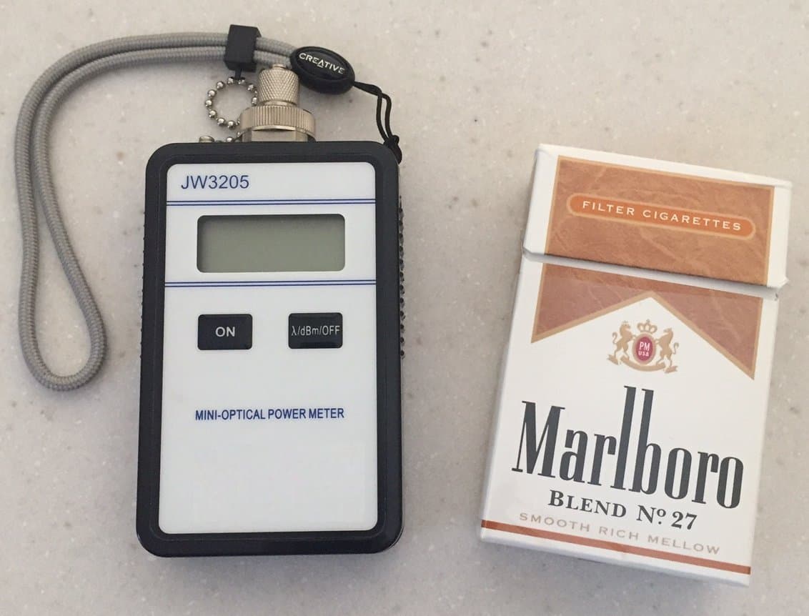 Mini Optical Fiber Optic Power Meter (Model 3205) - Lightweight and Compact - Comes with Protective case and English Instructions
