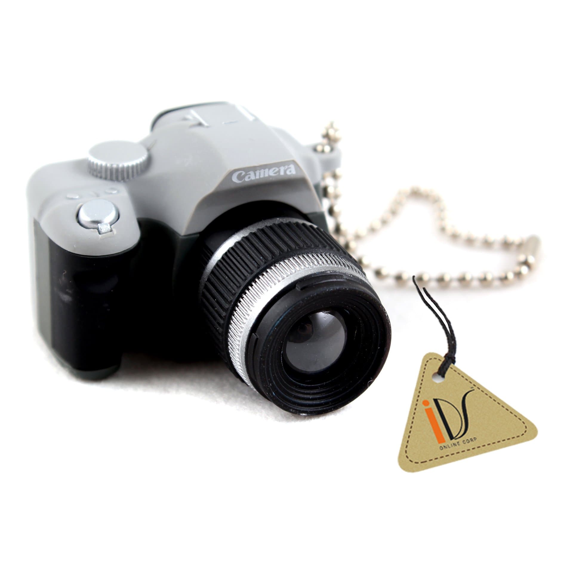 IDS Mini SLR Camera Toy Keychain Keyring Flash Torch Charm Ornament Decoration