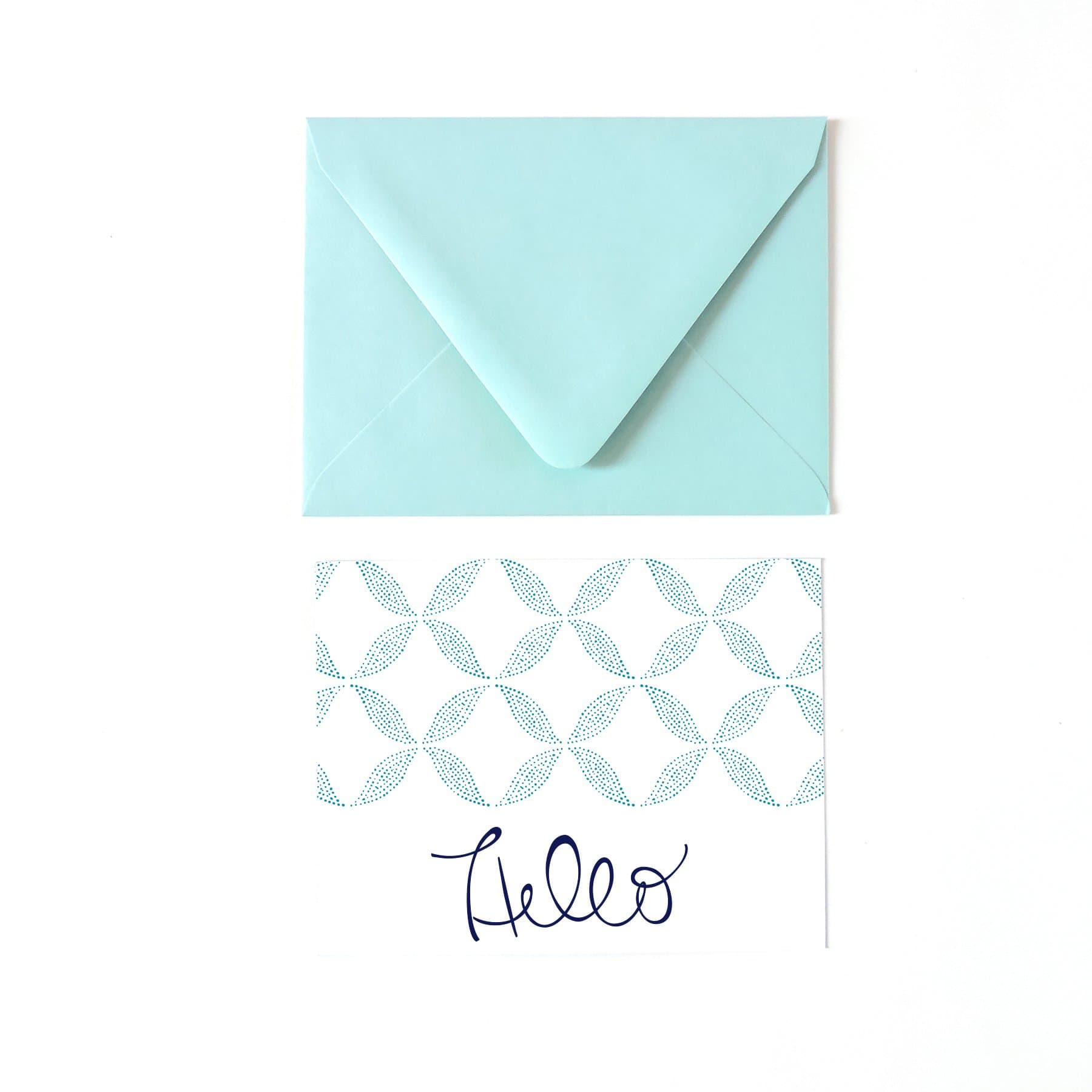 Mountain Paper Batik Hello Notecards, Cobalt