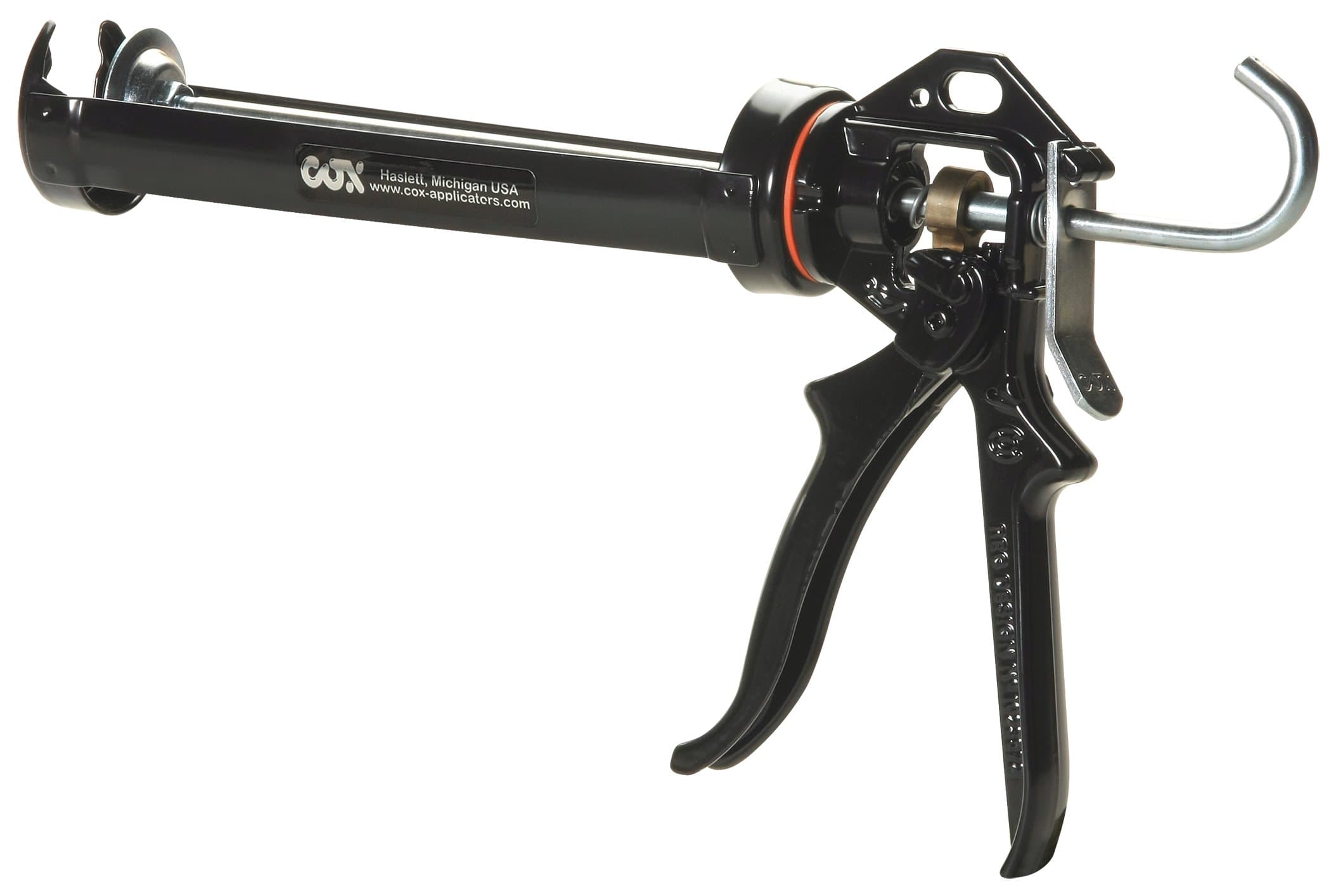 Cox 41004-XT Extra Thrust 10.3-Ounce Paste Caulk Gun, Black, Waterproof