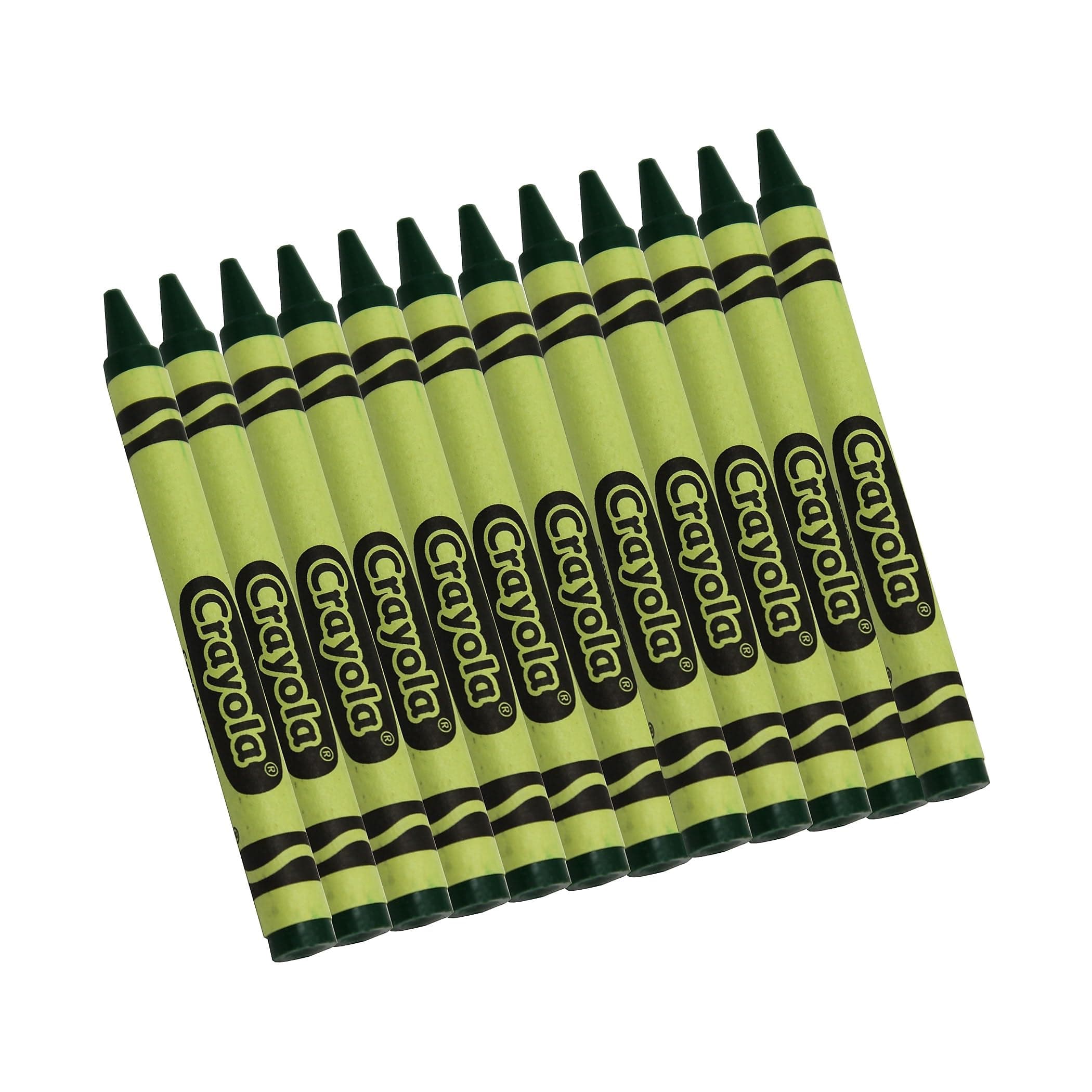 Crayons in Green, Bulk Crayons, 12 Count